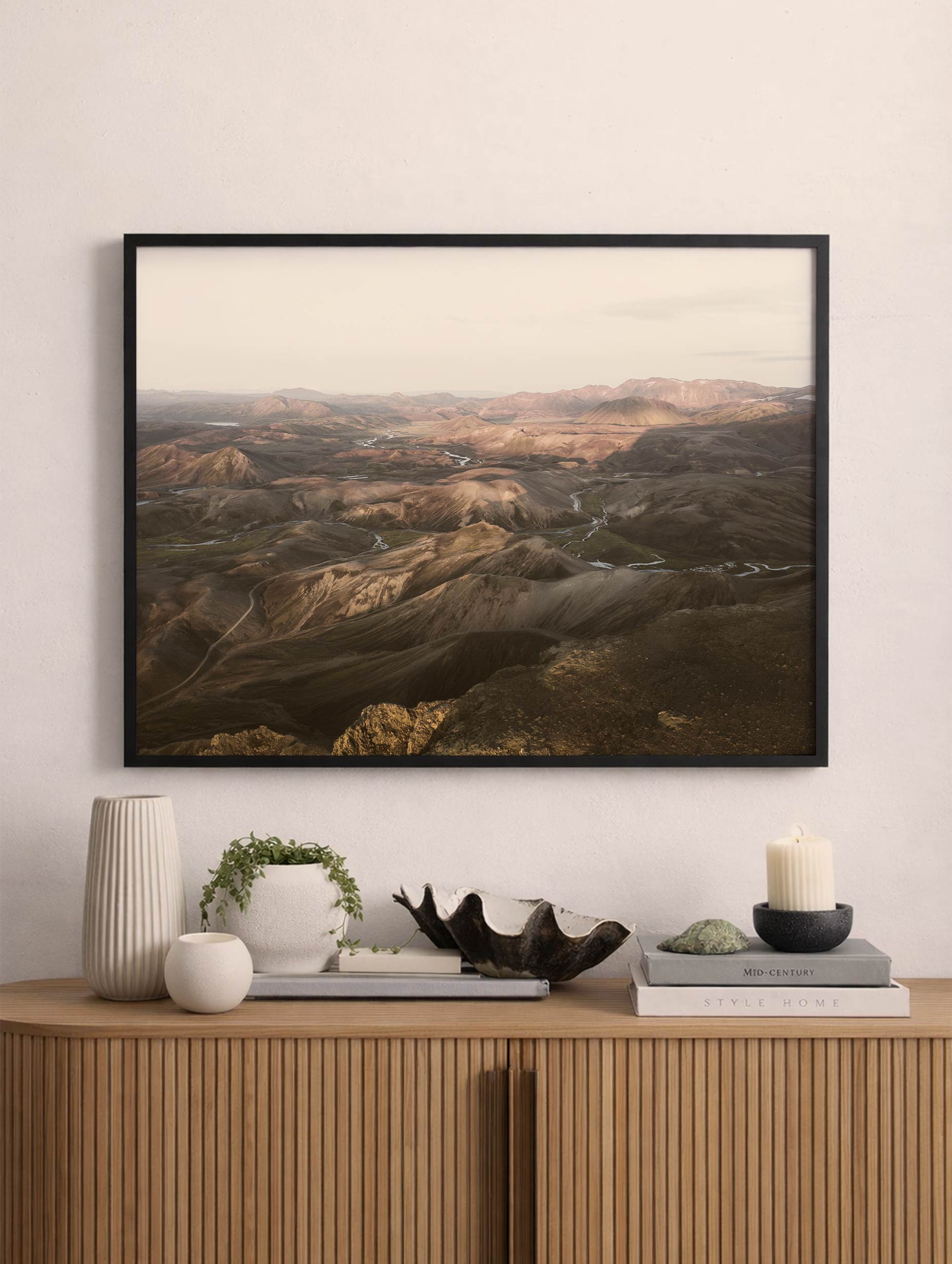 Highlands of Iceland Mountain Wall Art Mockup