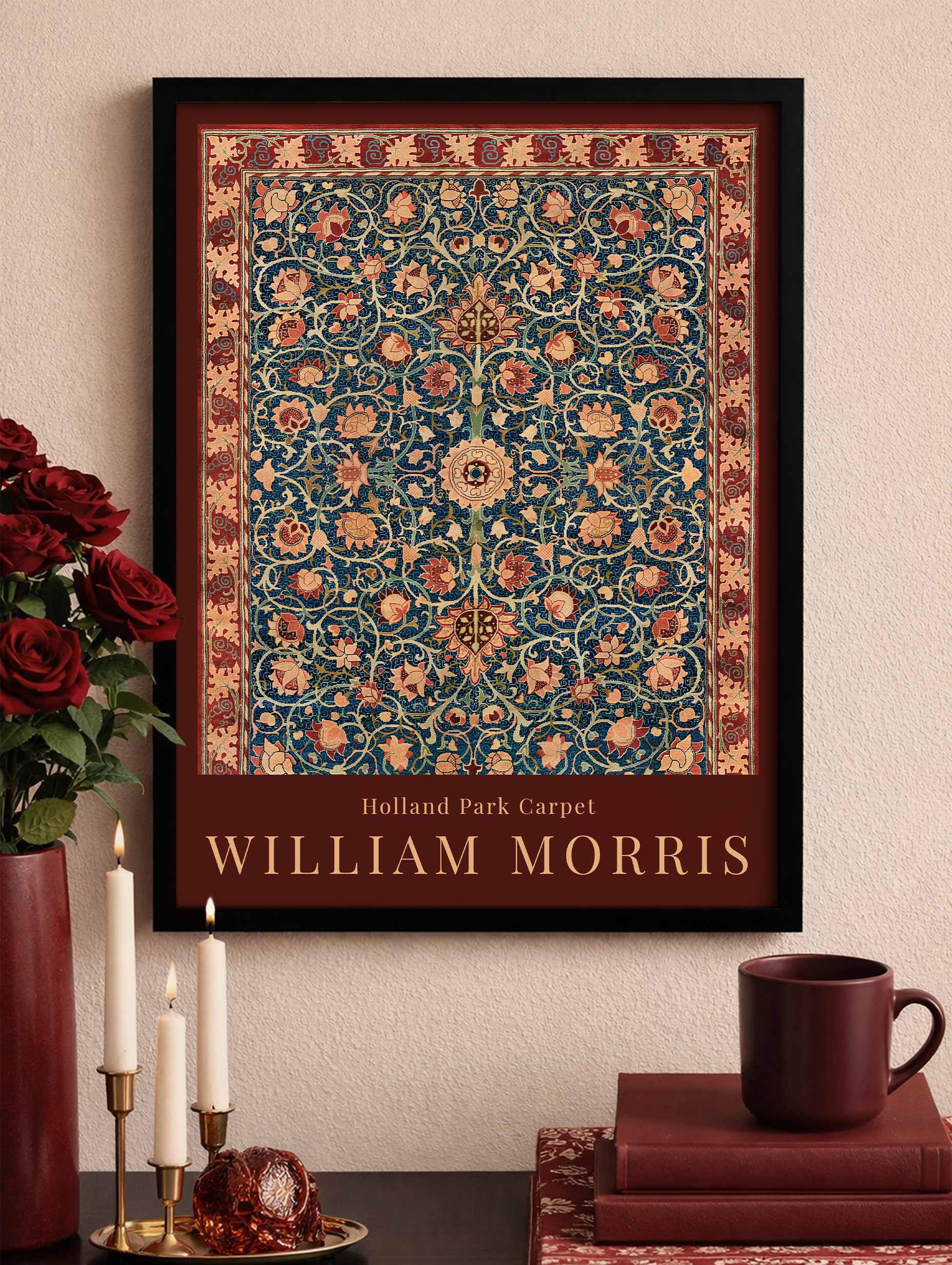 Holland Park Carpet William Morris Art Print Mockup