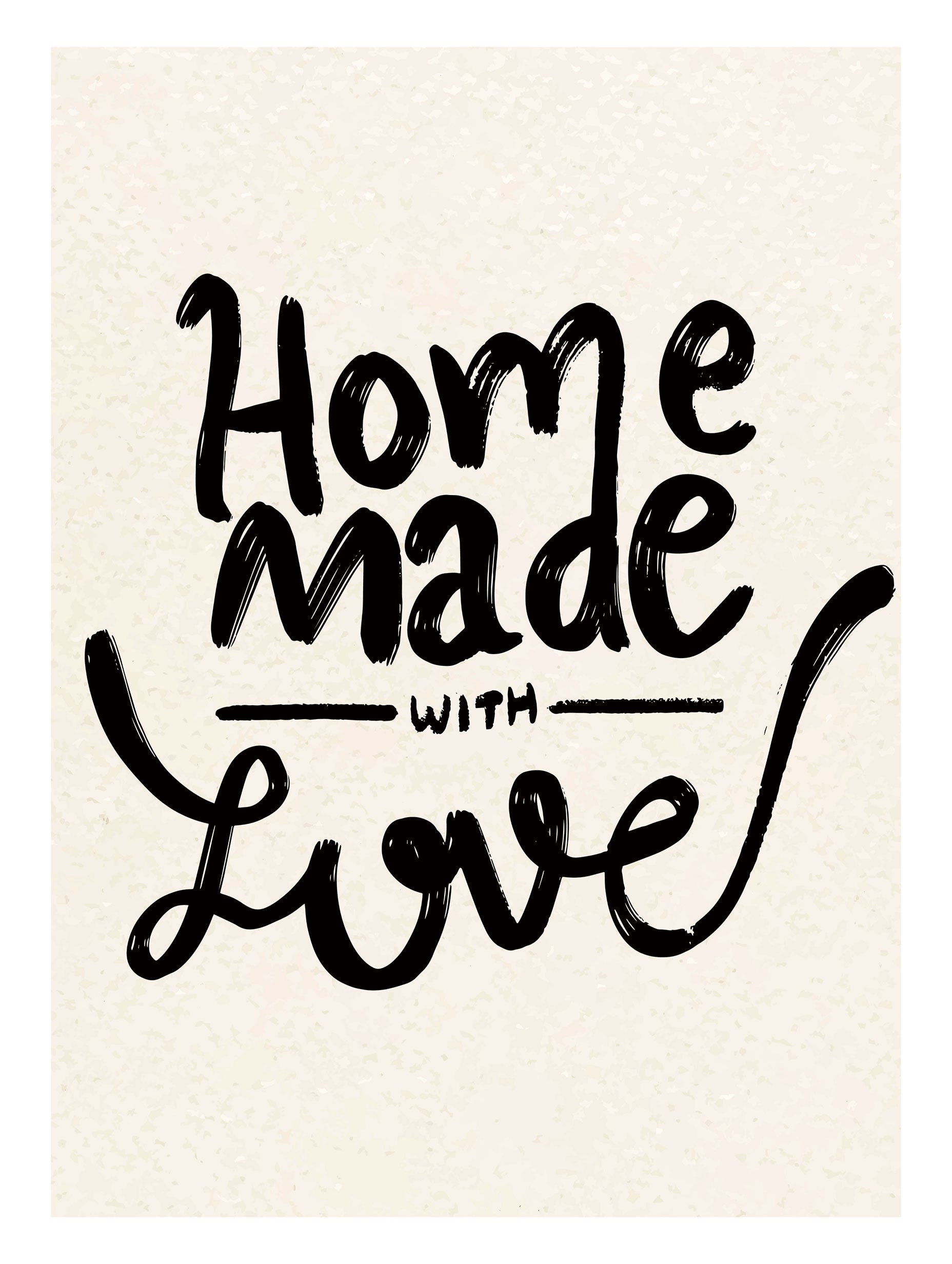 Home Made with Love Typography Poster