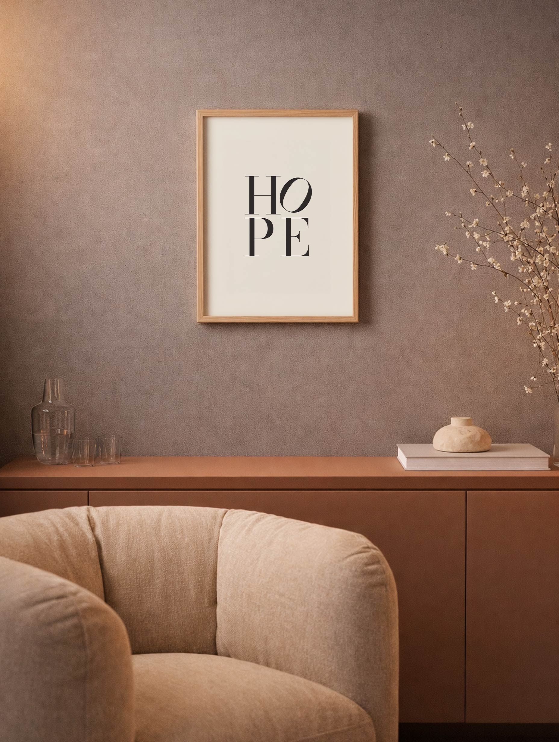 Hope Minimal Typography Poster Mockup
