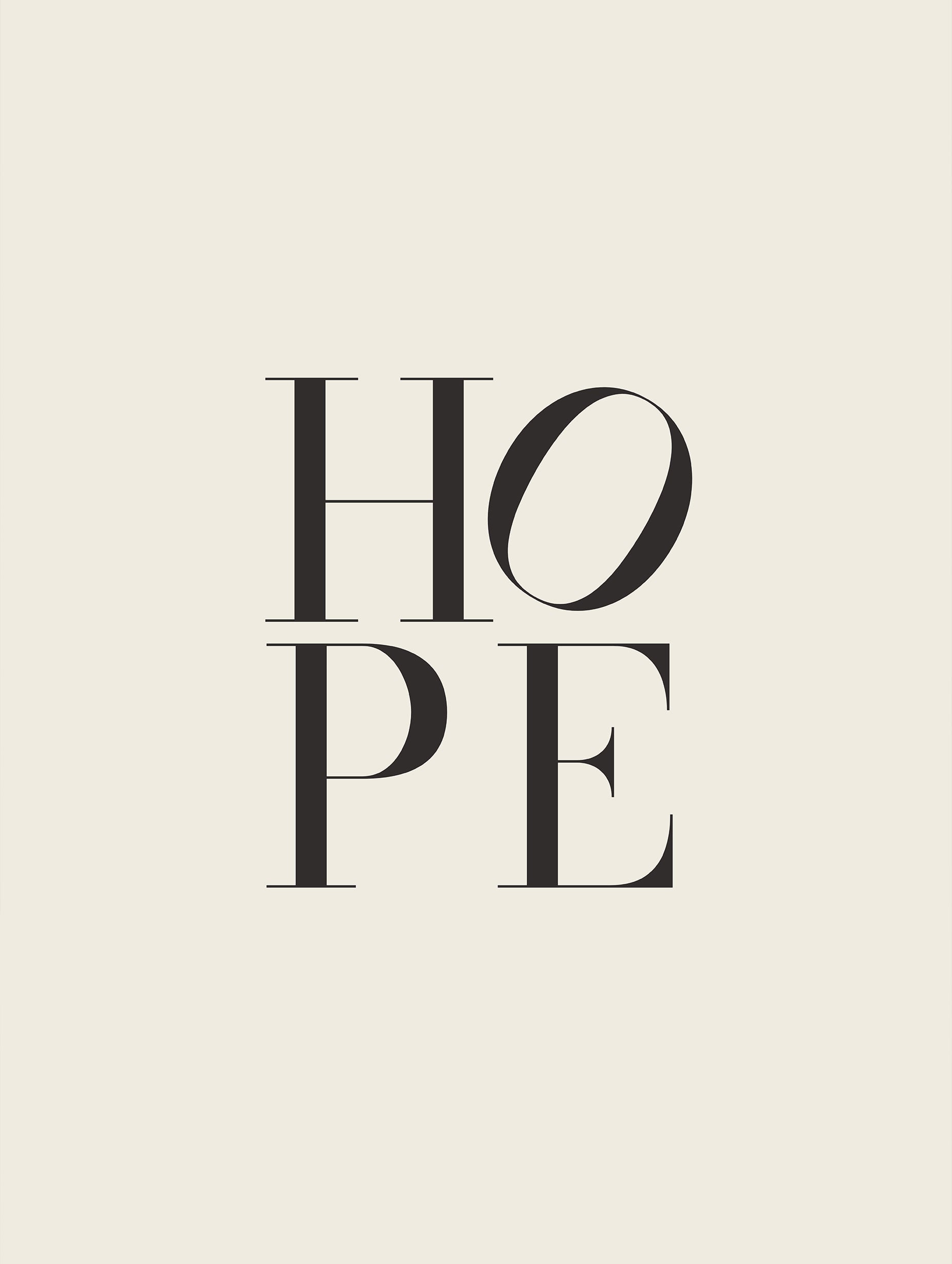 Hope Minimal Typography Poster
