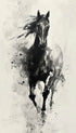 Horse in Ink Animal Art Print