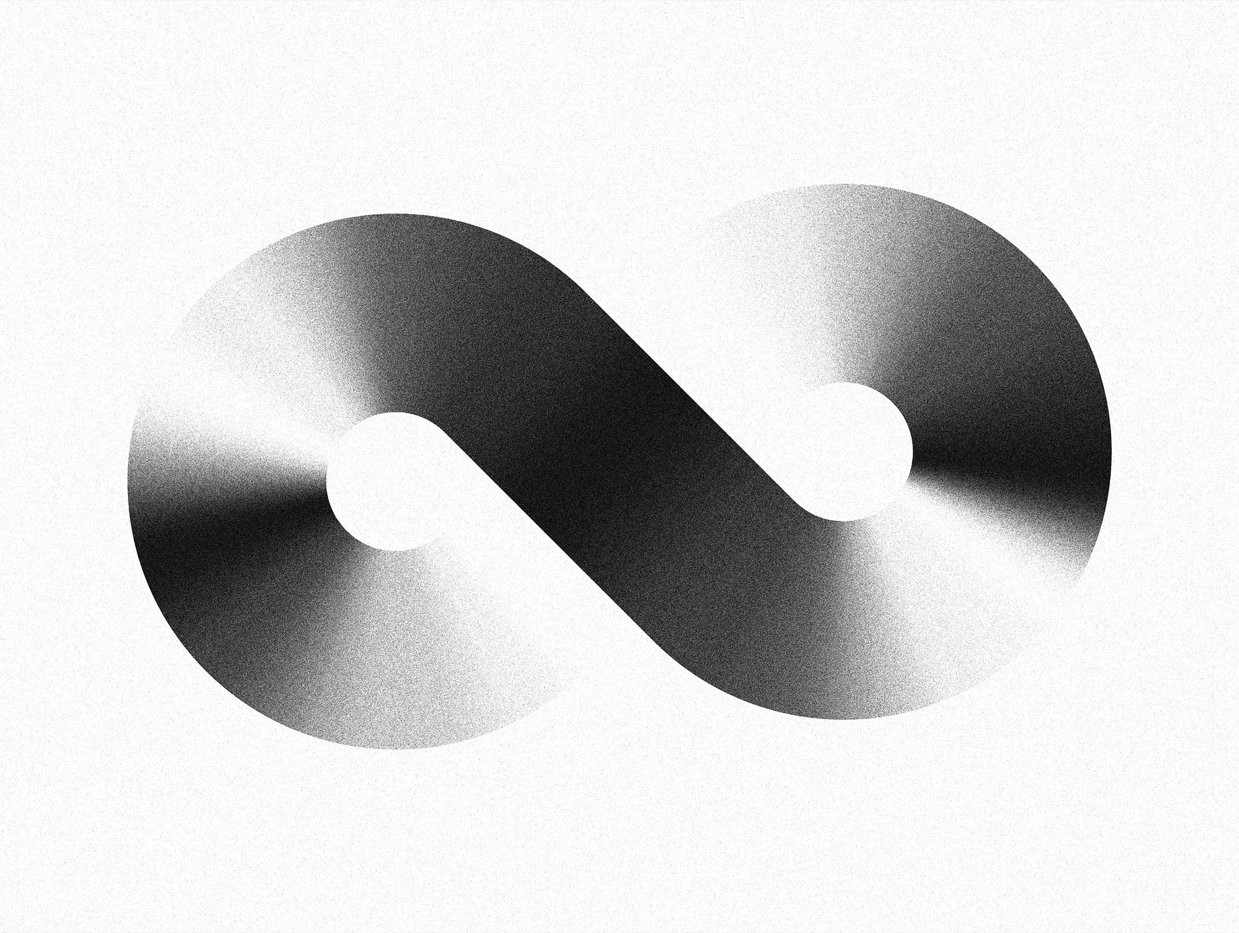 Infinity Symbol Black and White Poster No 2