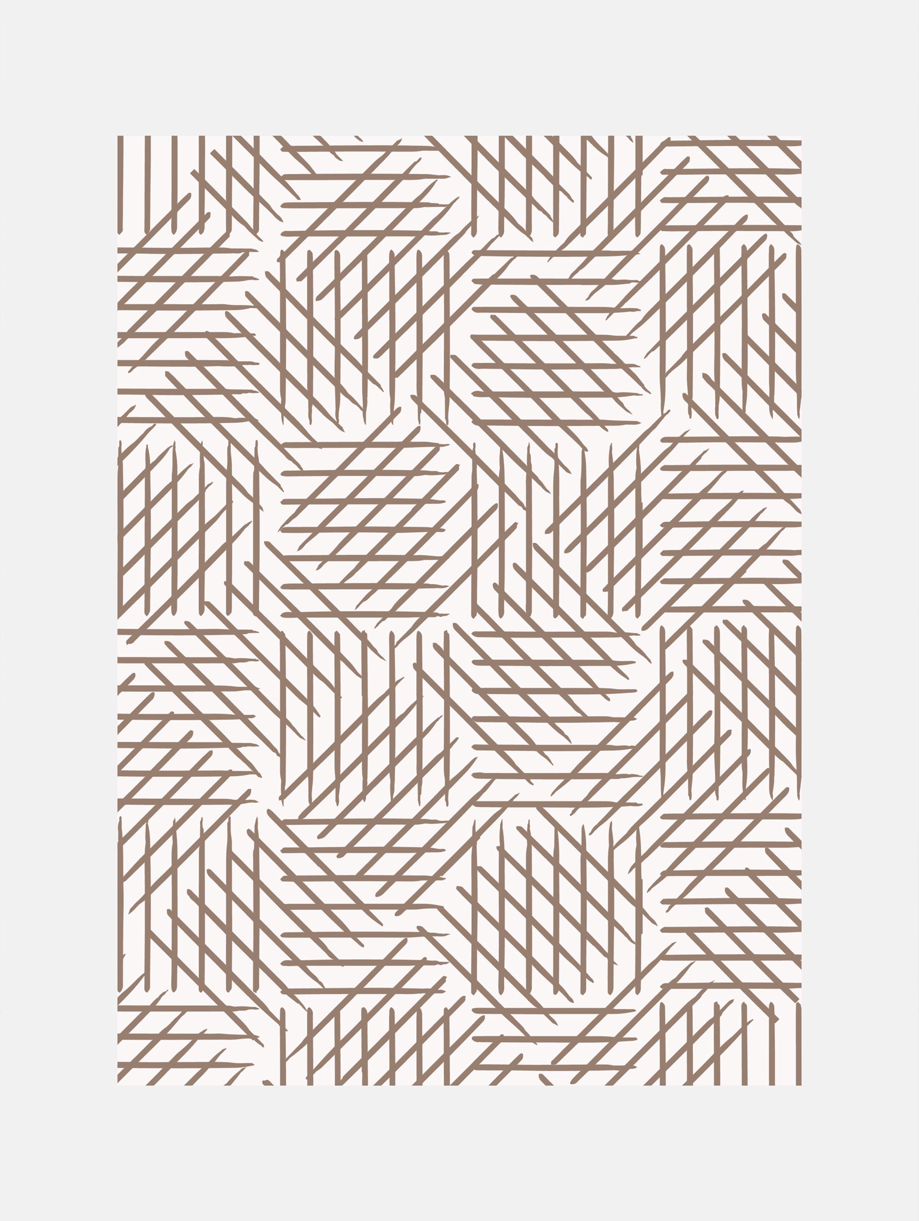Interwoven Parquet Pattern Abstract Art Print