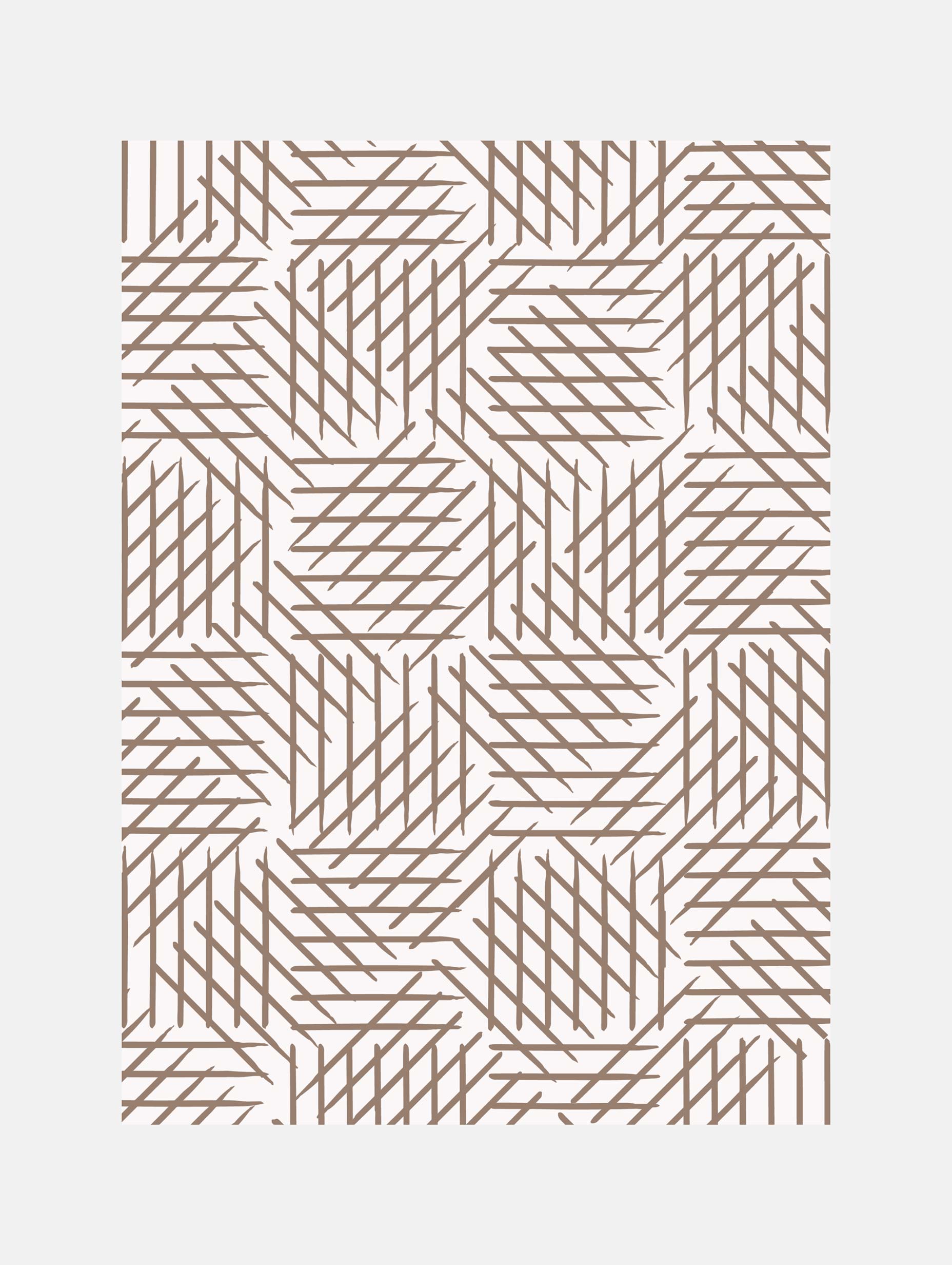 Interwoven Parquet Pattern Abstract Art Print