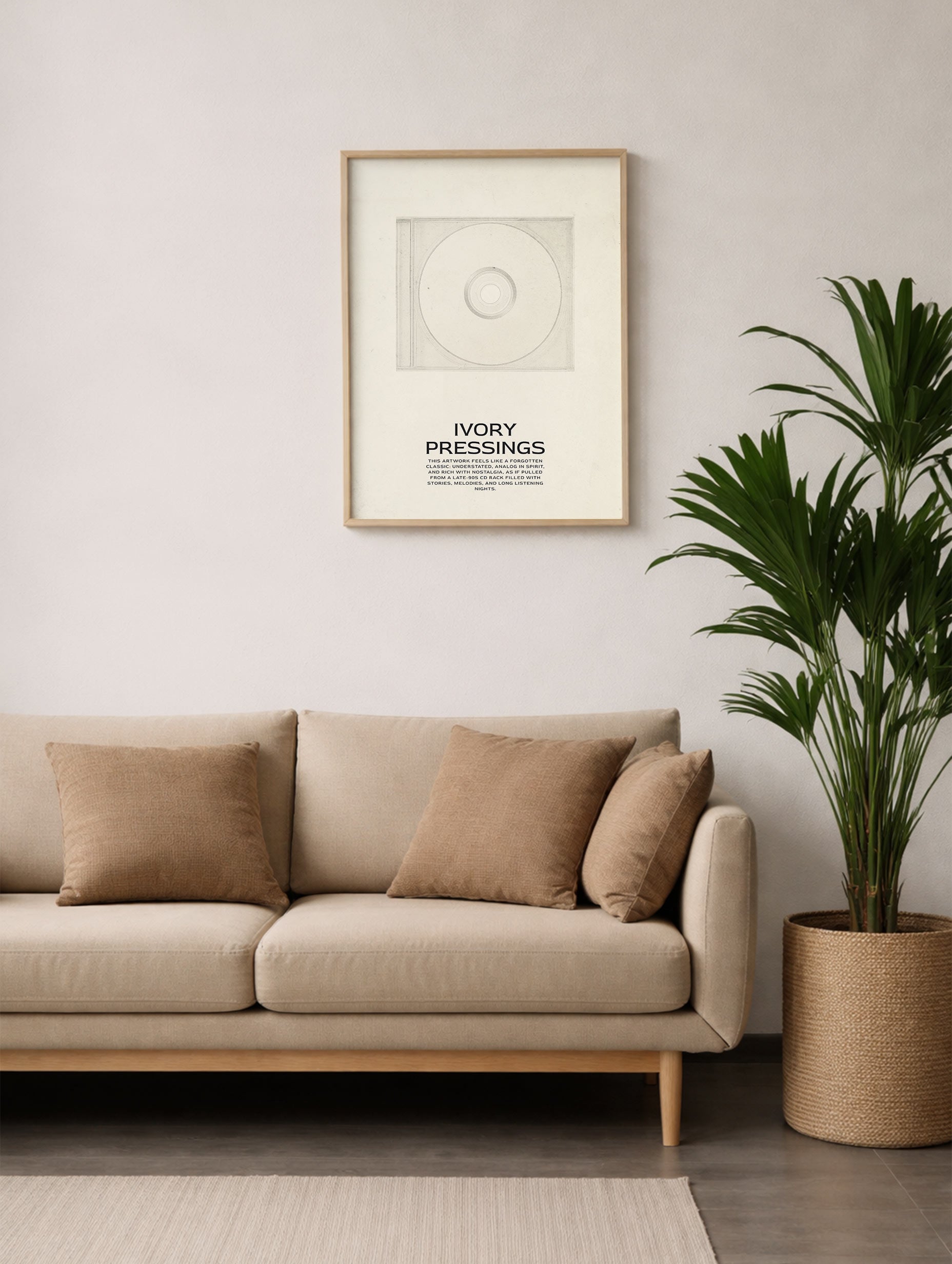 Ivory Pressings Retro Wall Art Mockup