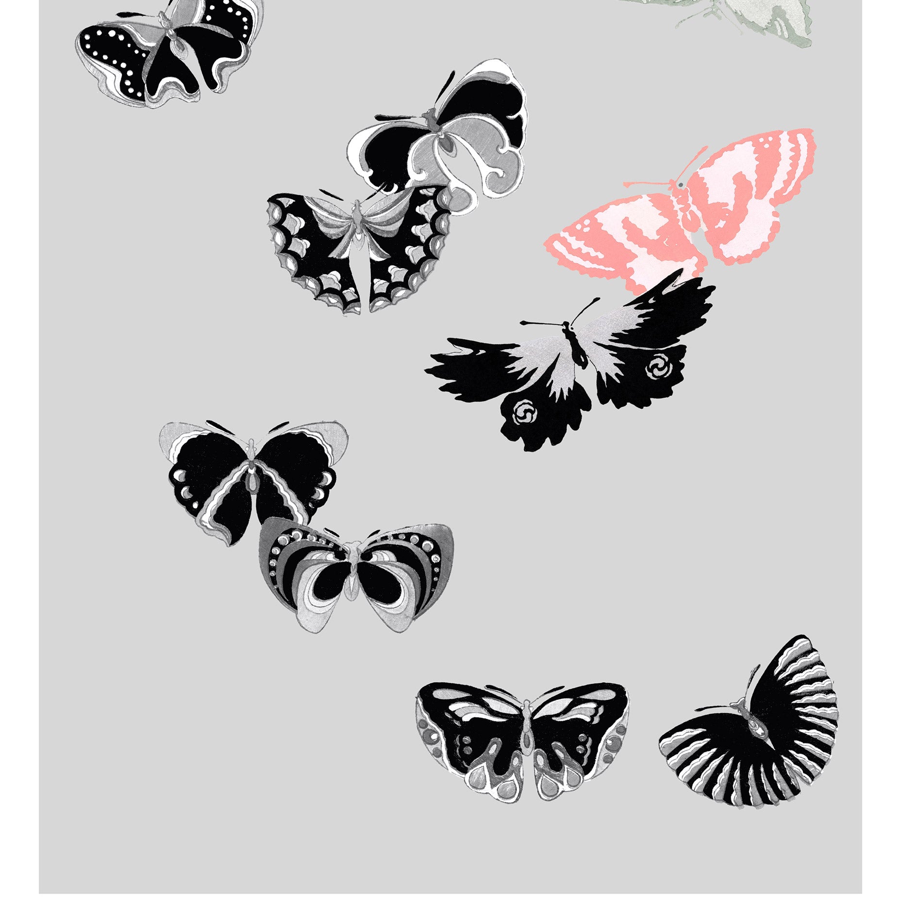 Japanese Butterfly Kamisaka Sekka Art Print