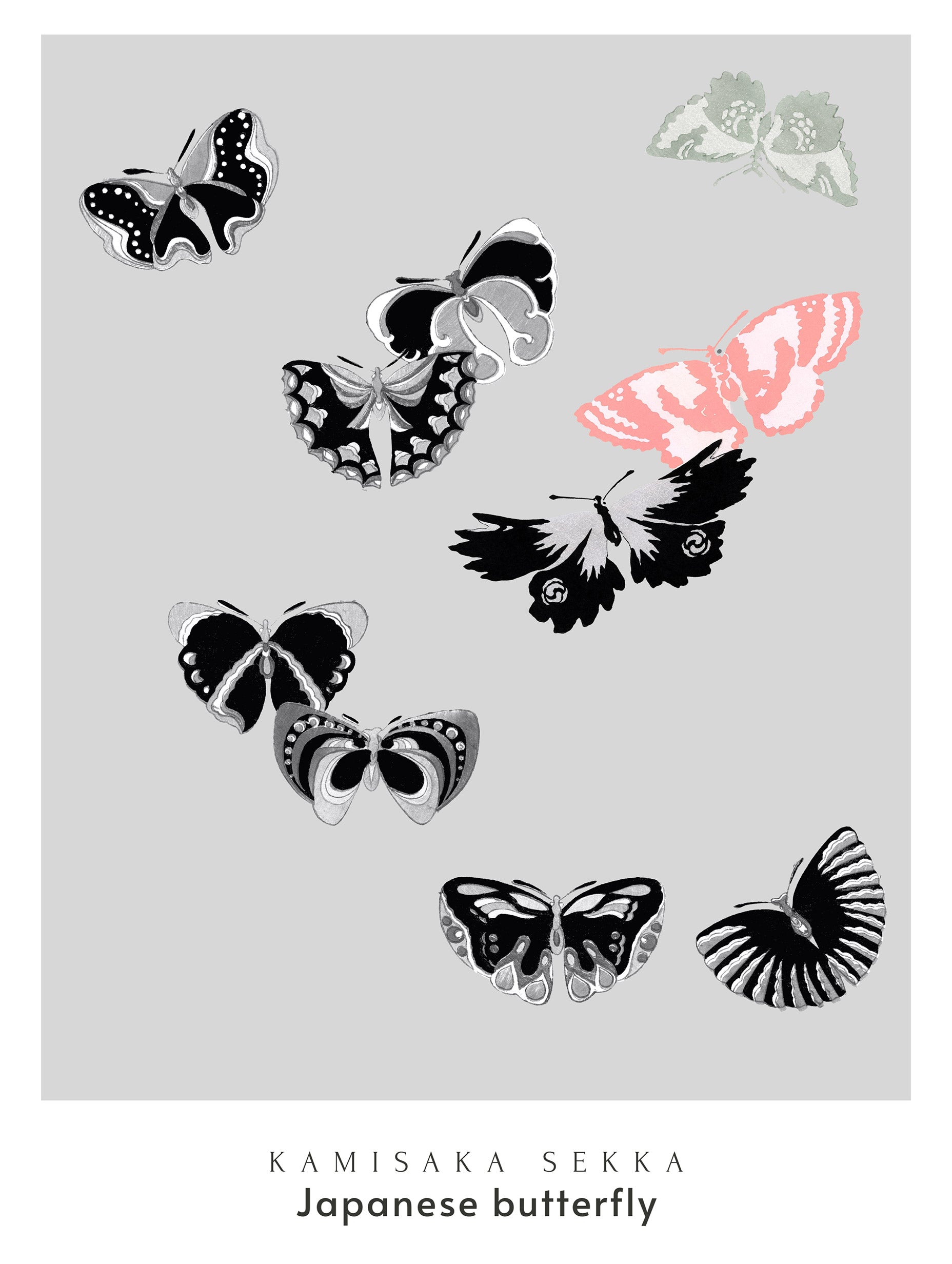 Japanese Butterfly Kamisaka Sekka Art Print