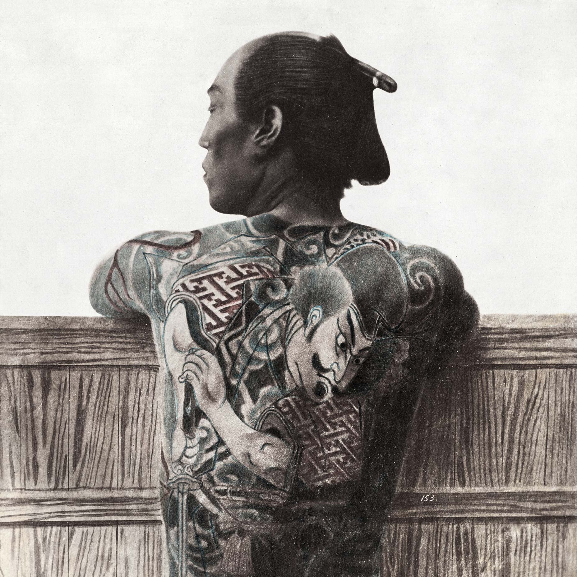 Japanese Man with Tattoos Kusakabe Kimbei Art Print