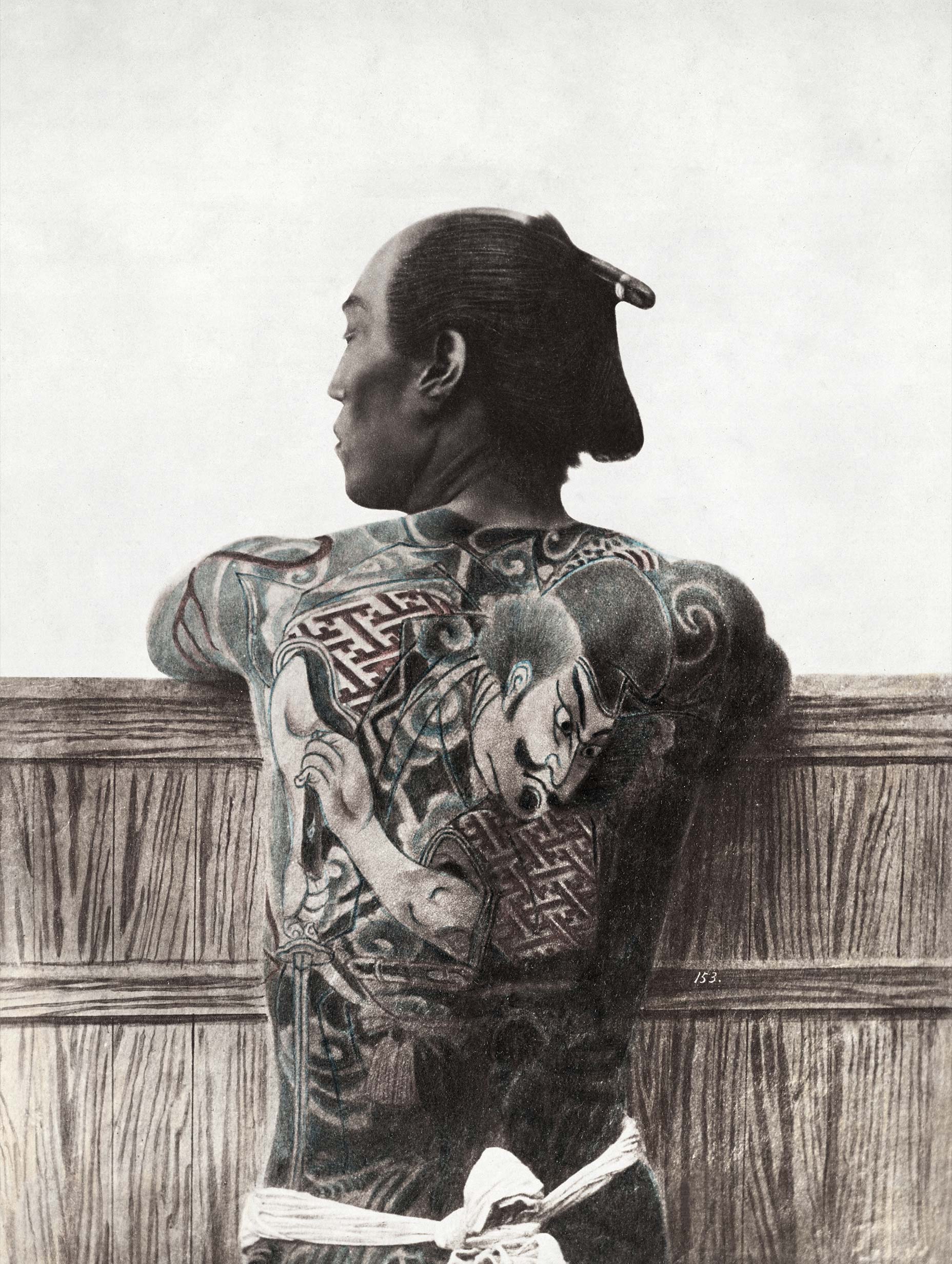 Japanese Man with Tattoos Kusakabe Kimbei Art Print