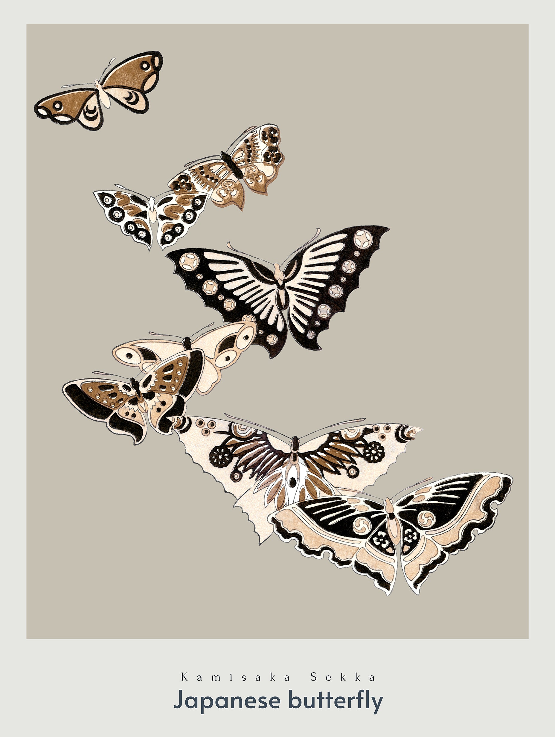 Butterfly Kamisaka Sekka Art Print Japanese