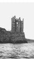 Keiss Castle Black and White Poster
