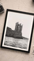 Keiss Castle Black and White Poster Mockup