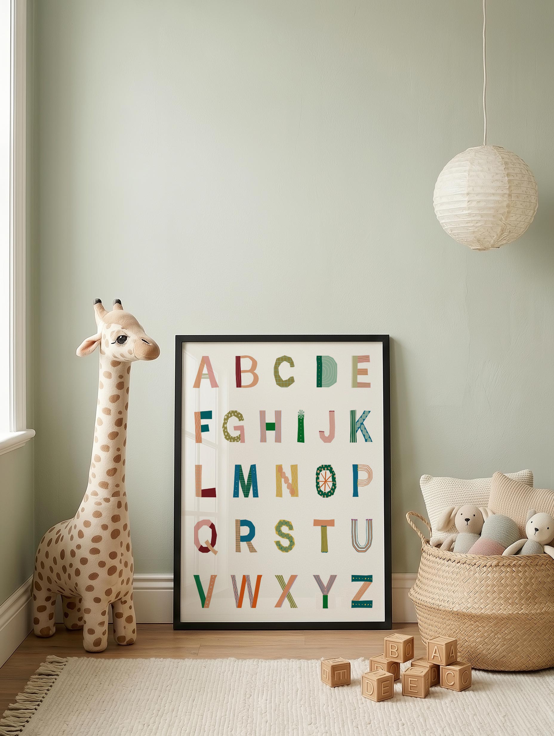 Kids Alphabet Poster Mockup