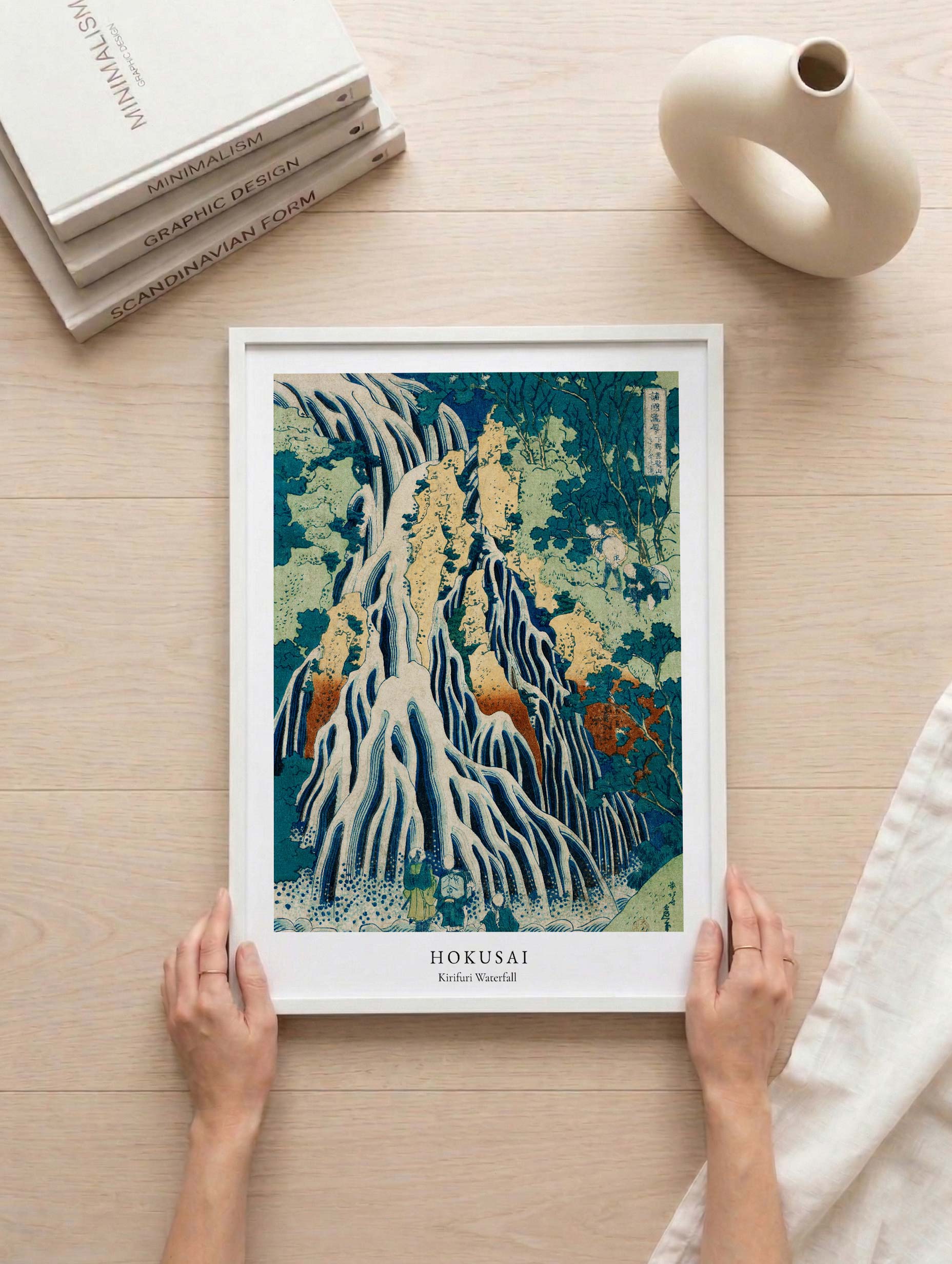 Kirifuri Waterfall at Kurokami Mountain - Hokusai Mockup