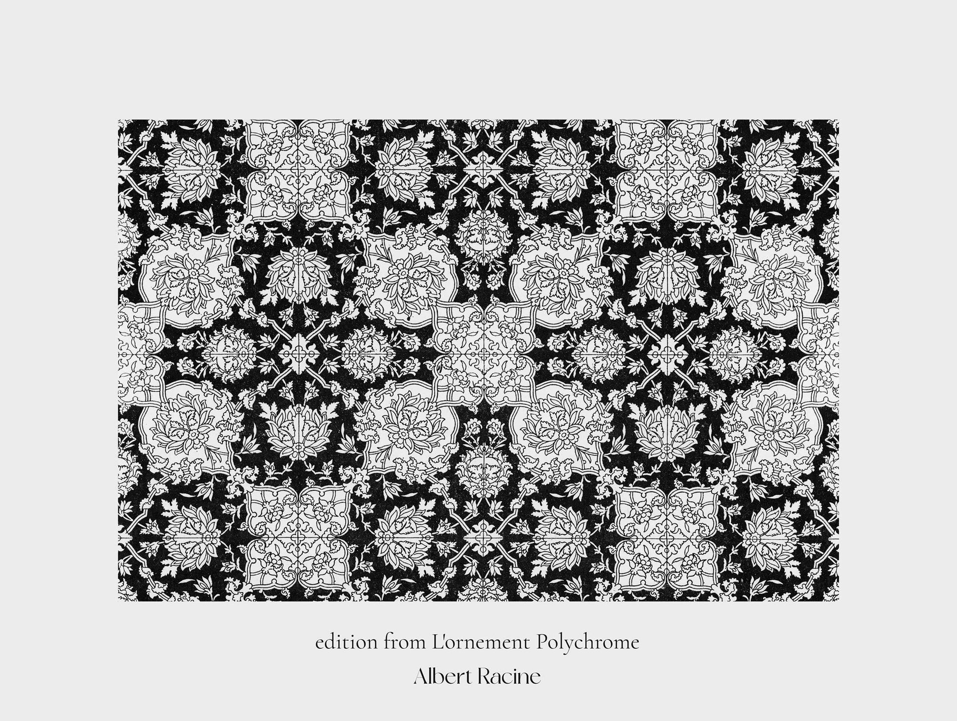 L'Ornement Polychrome Albert Racinet Abstract Flower Art Print