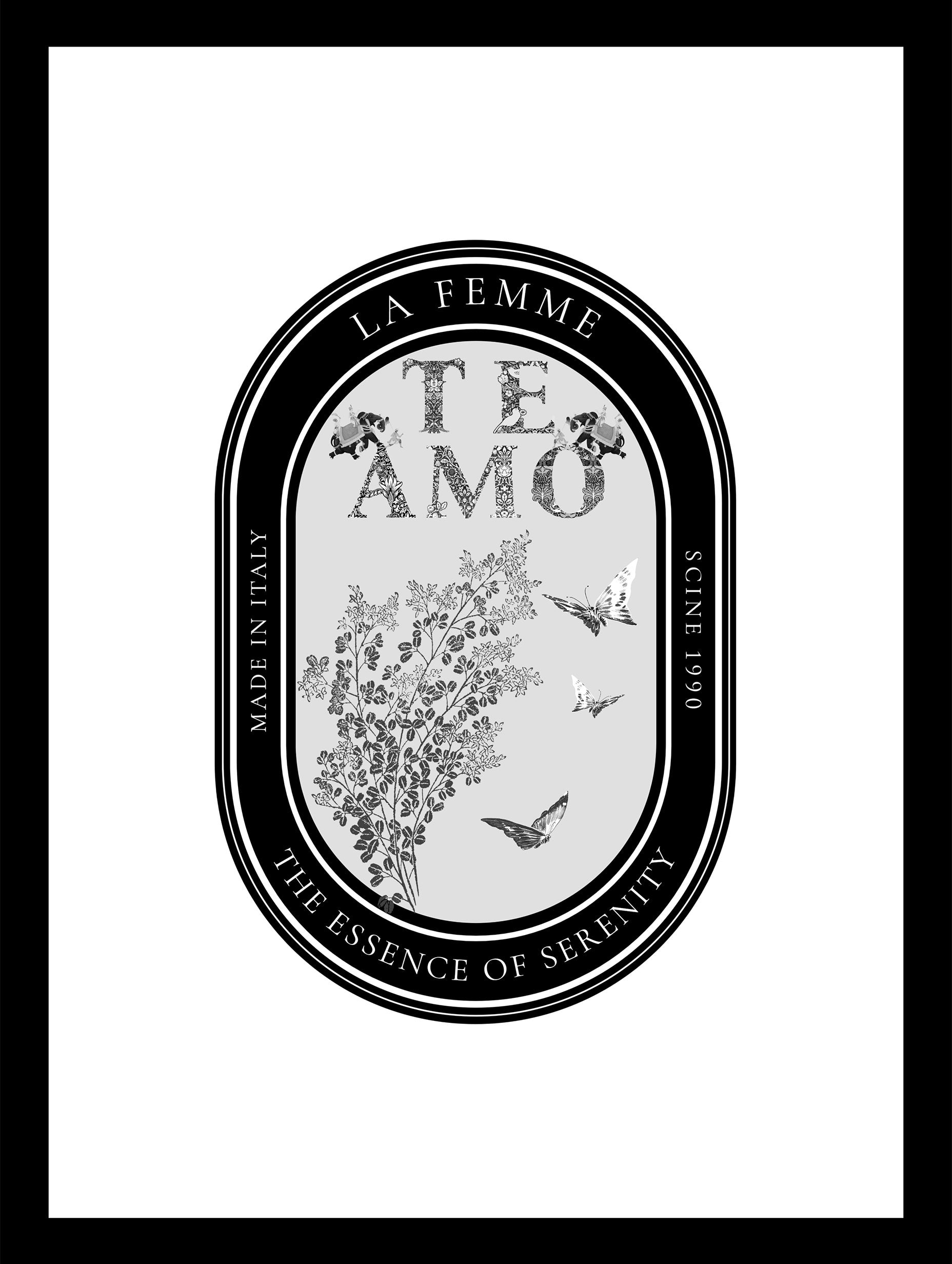 La Femme Té Amo Botanical Poster