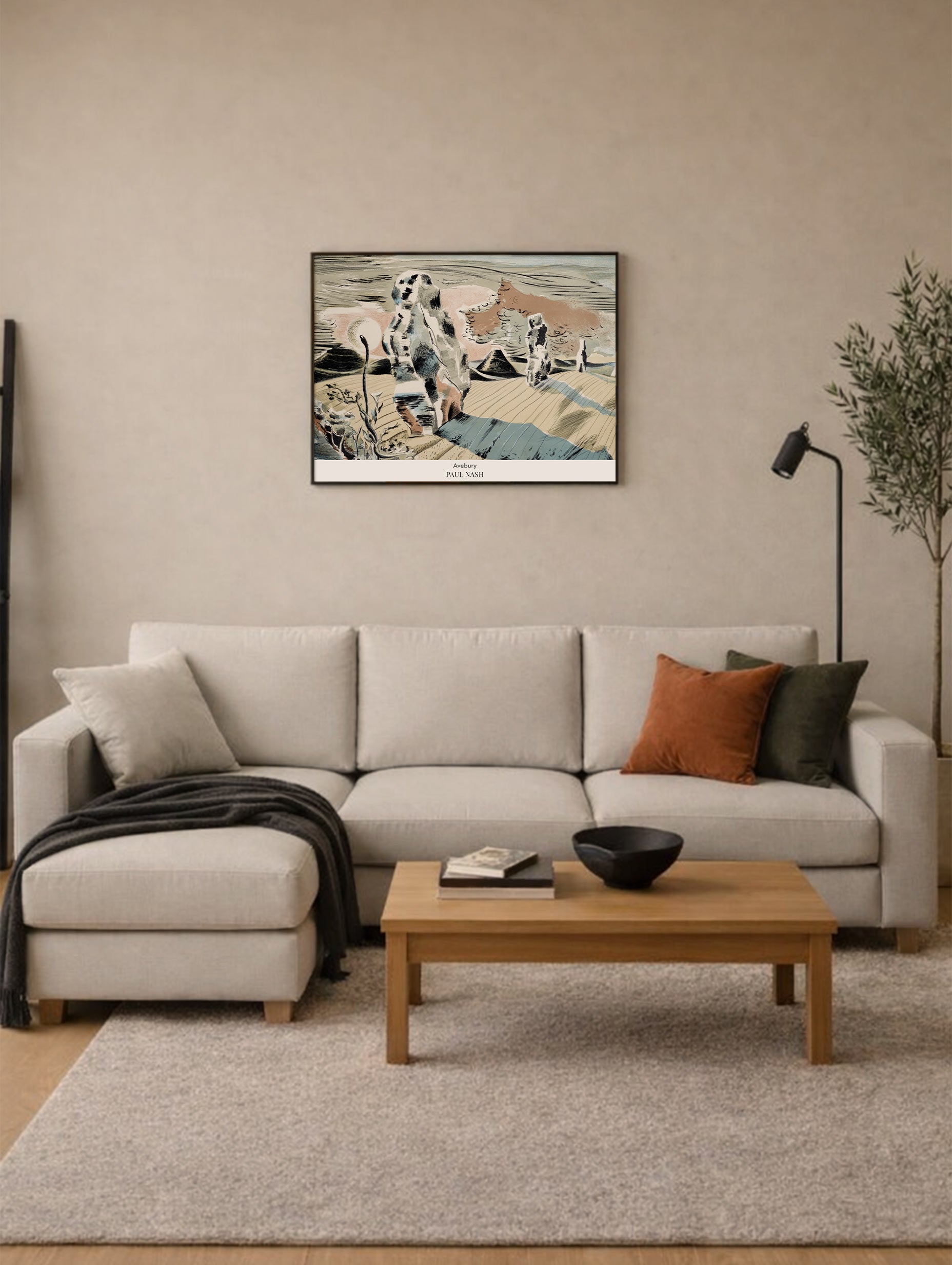 Landscape of the Megaliths - Paul Nash Art Print Mockup