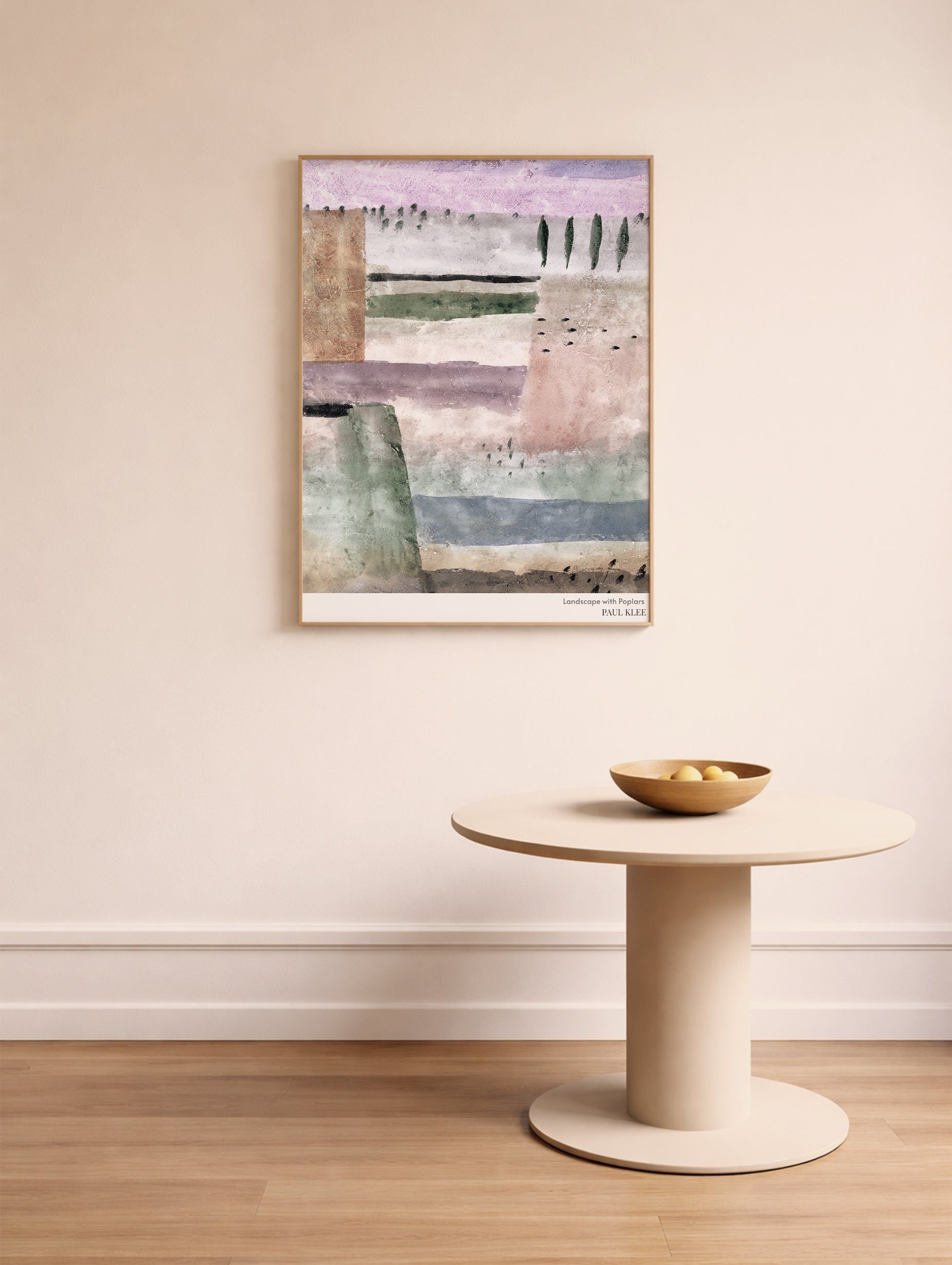 Landscape with Poplars - Paul Klee art print Mockup