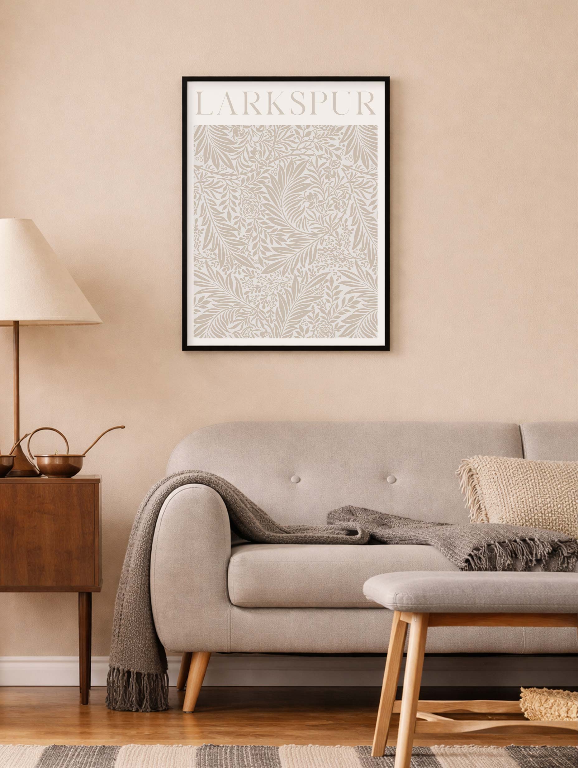 Larkspur William Morris Art Print Mockup
