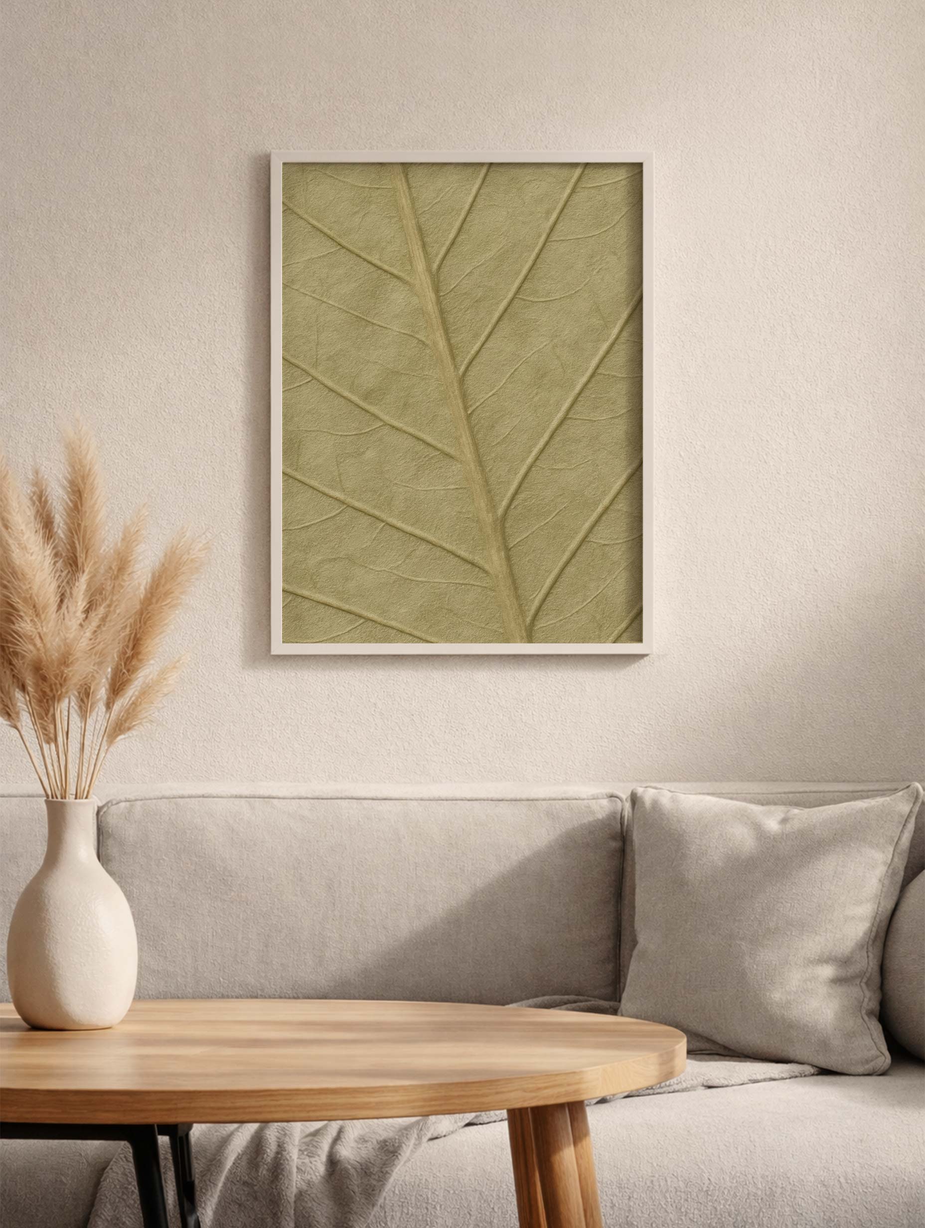 Leaf Texture Botanical Poster Mockup