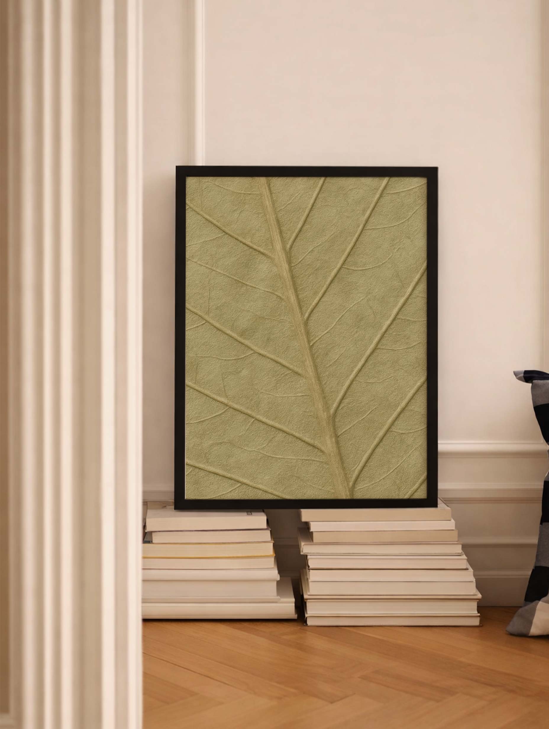 Leaf Texture Botanical Poster Mockup
