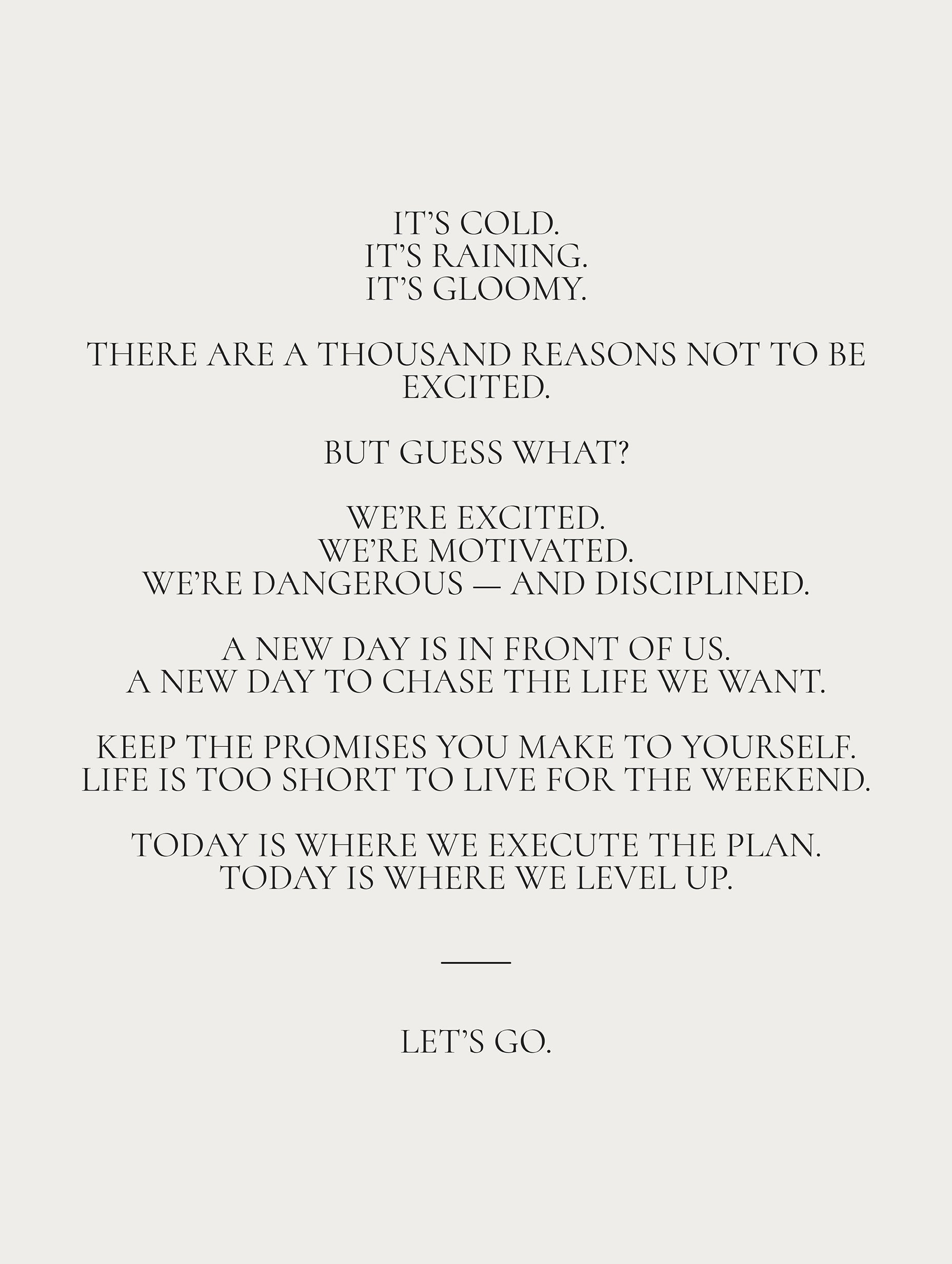 Let’s Go - Motivational Poster