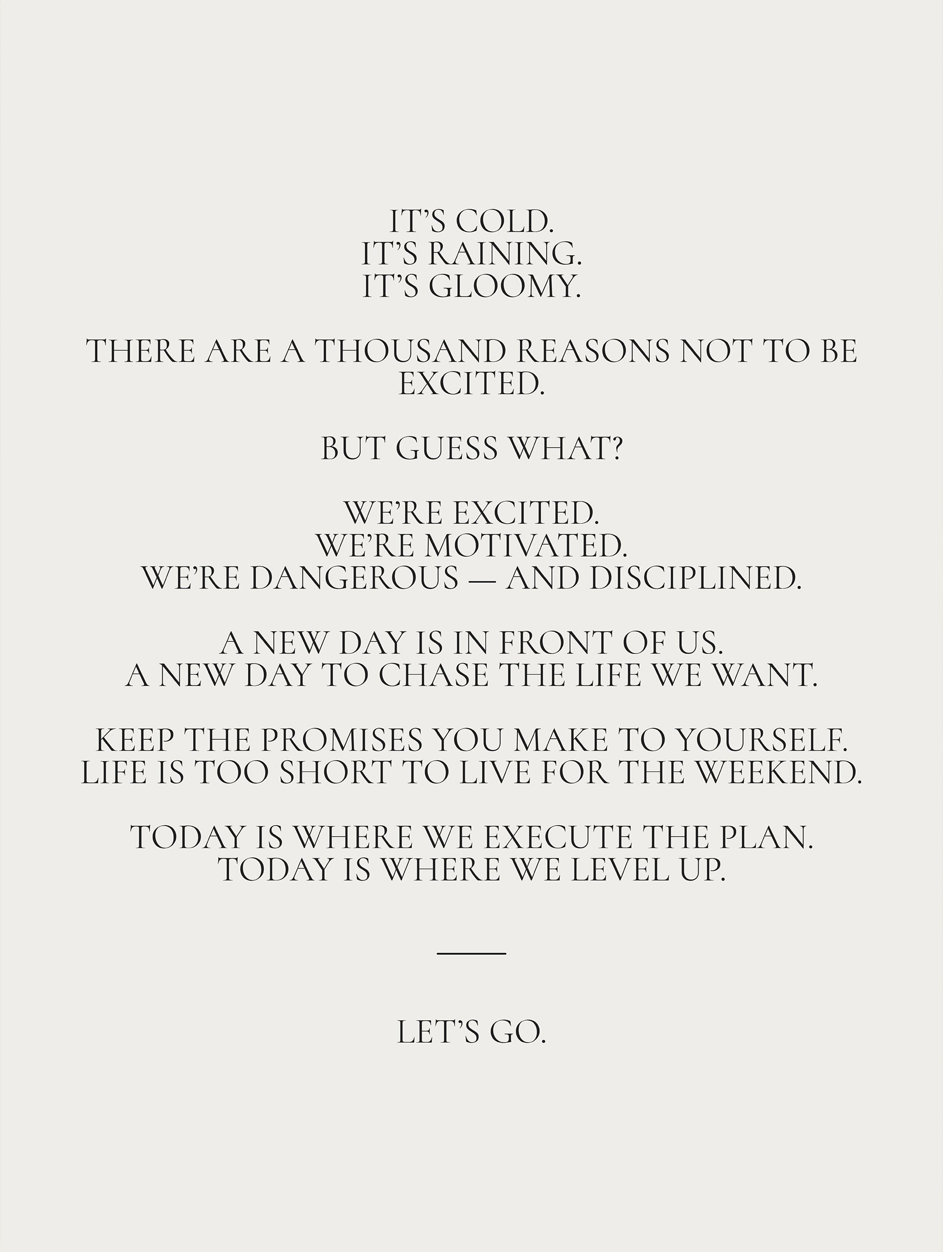 Let’s Go - Motivational Poster