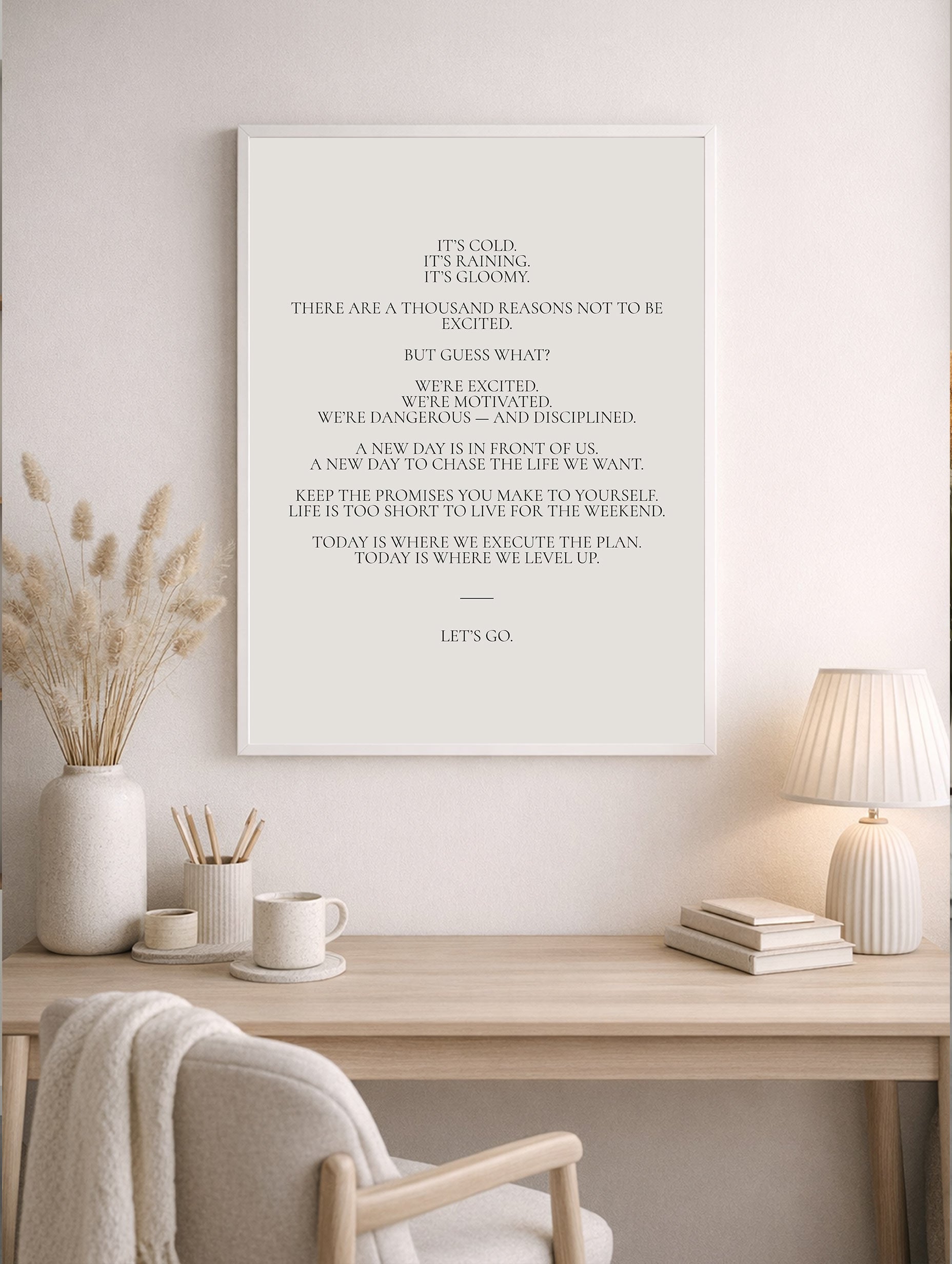 Let’s Go - Motivational Poster Mockup