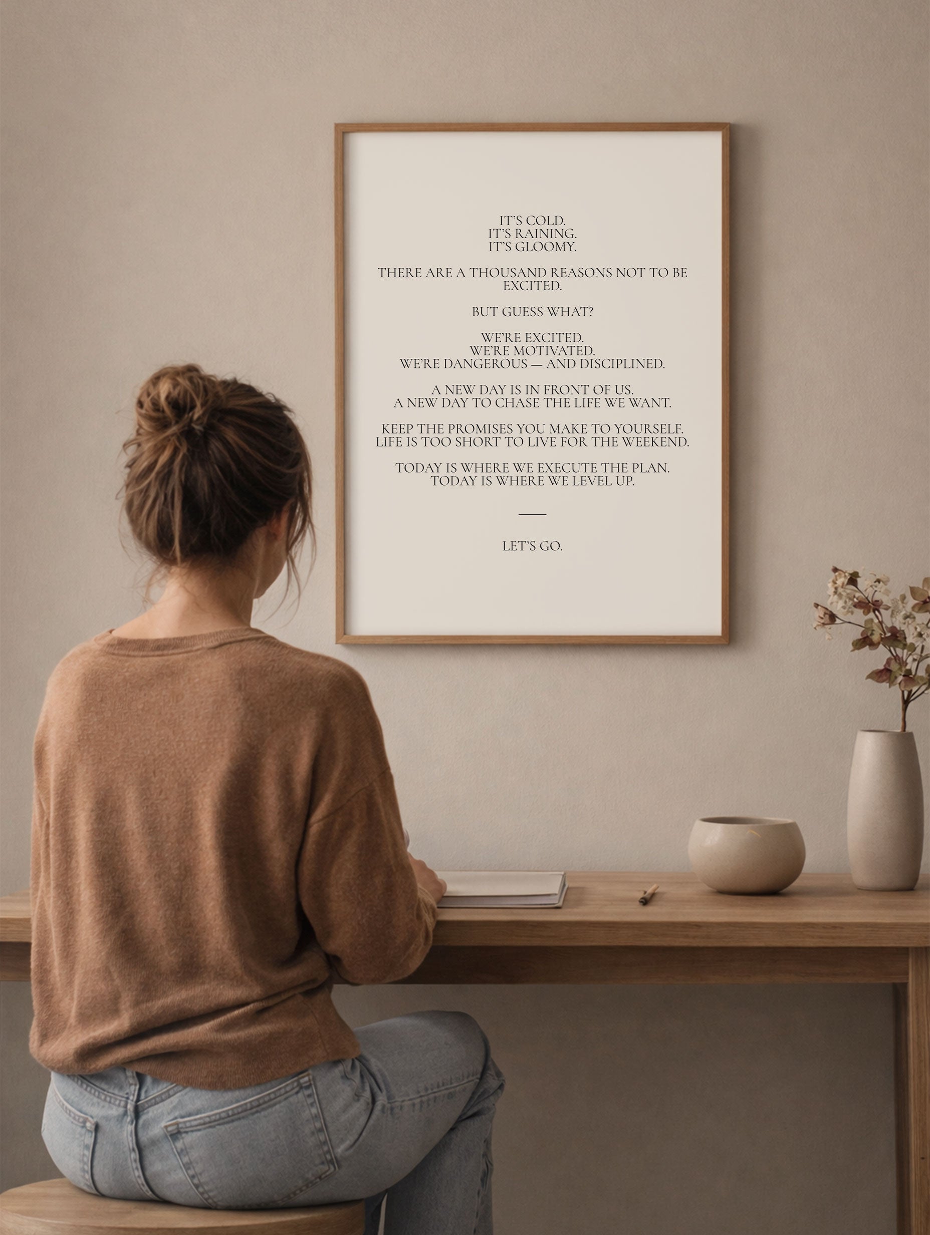 Let’s Go - Motivational Poster Mockup