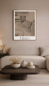 Lines Between Abstract Art Print Mockup