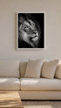 Lion Black & White Portrait Poster Mockup