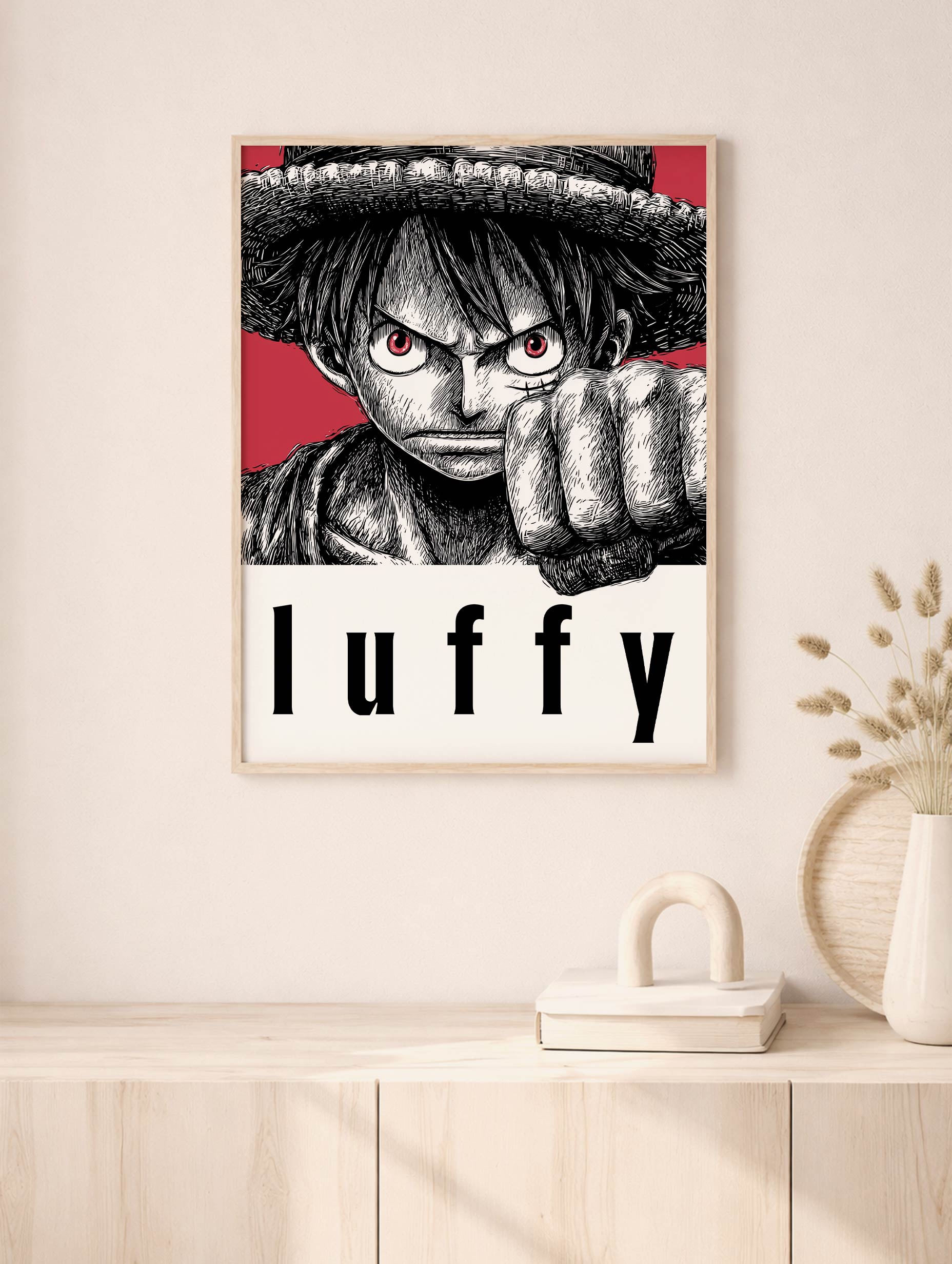 Luffy One Piece Poster Mockup