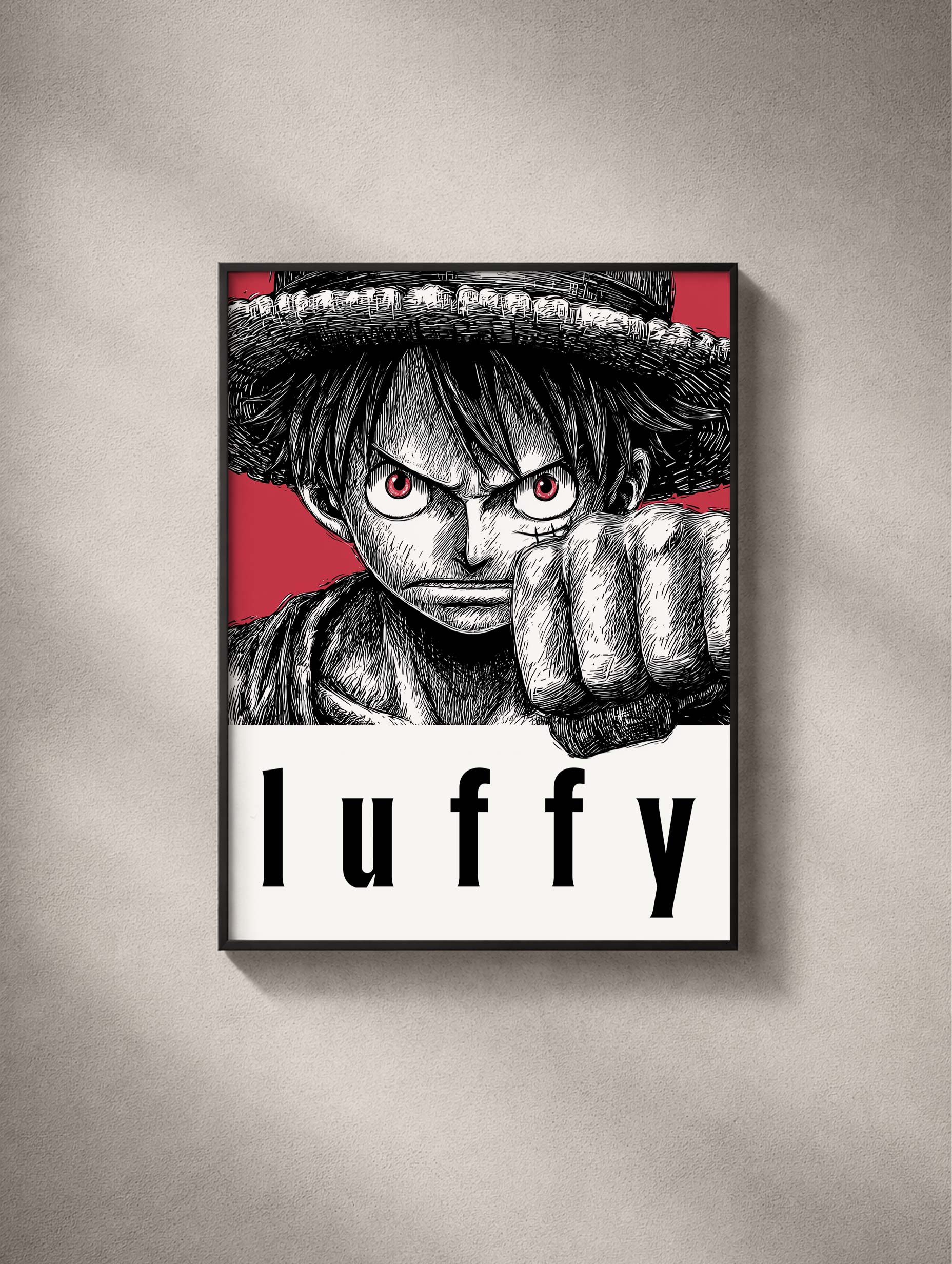 Luffy One Piece Poster Mockup