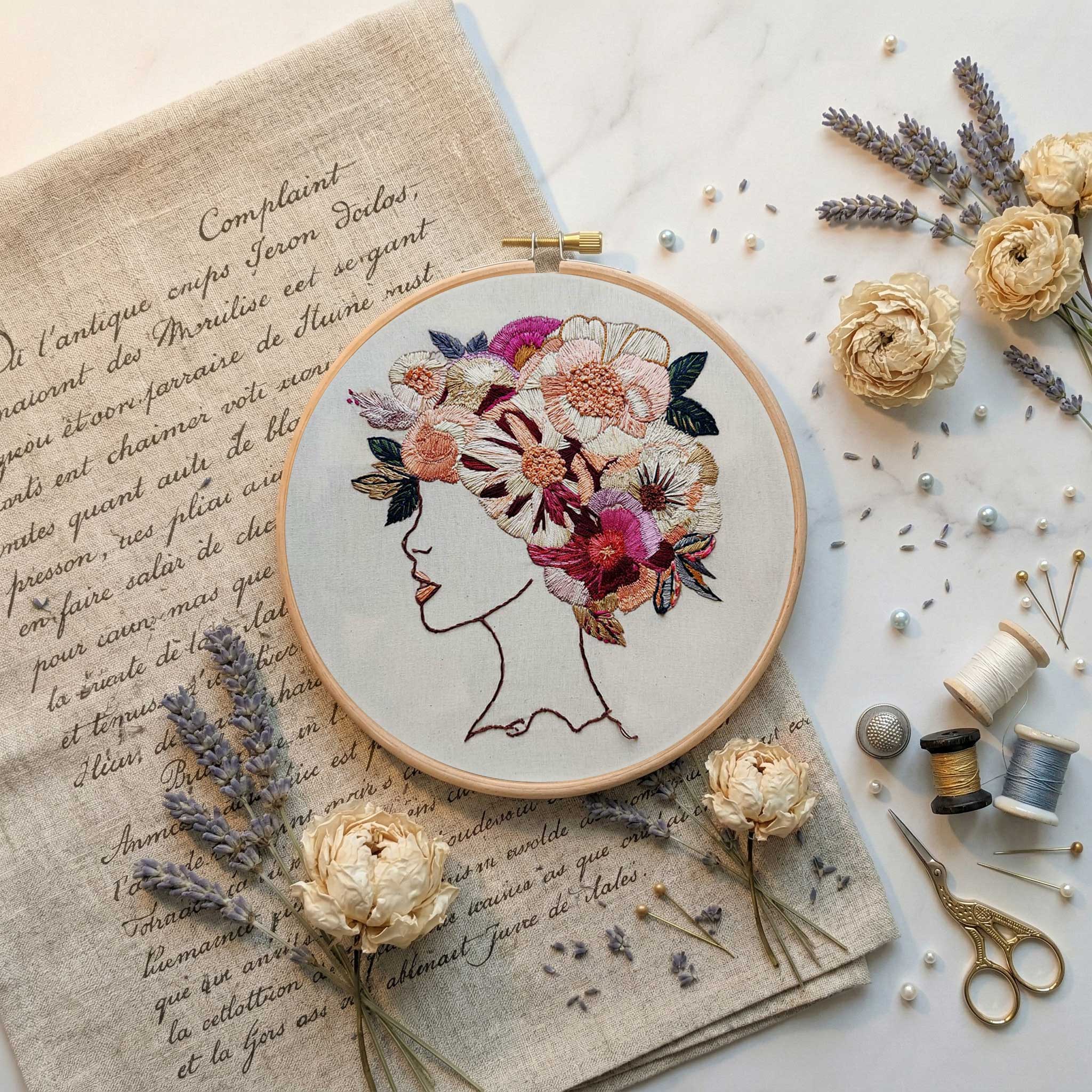 Porträtt av hjortunge, premiumbroderidesign för väggkonst