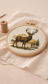 Majestic Deer Mountain Premium Embroidery Design for Wall Art Mockup