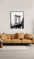 Manhattan Bridge Black and White Poster Mockup