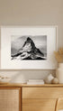 Matterhorn Mountain Black and White Poster Mockup
