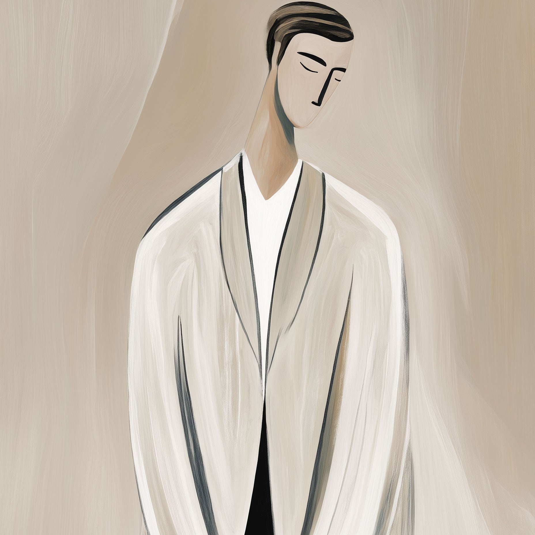 Men in a White Coat Art Print