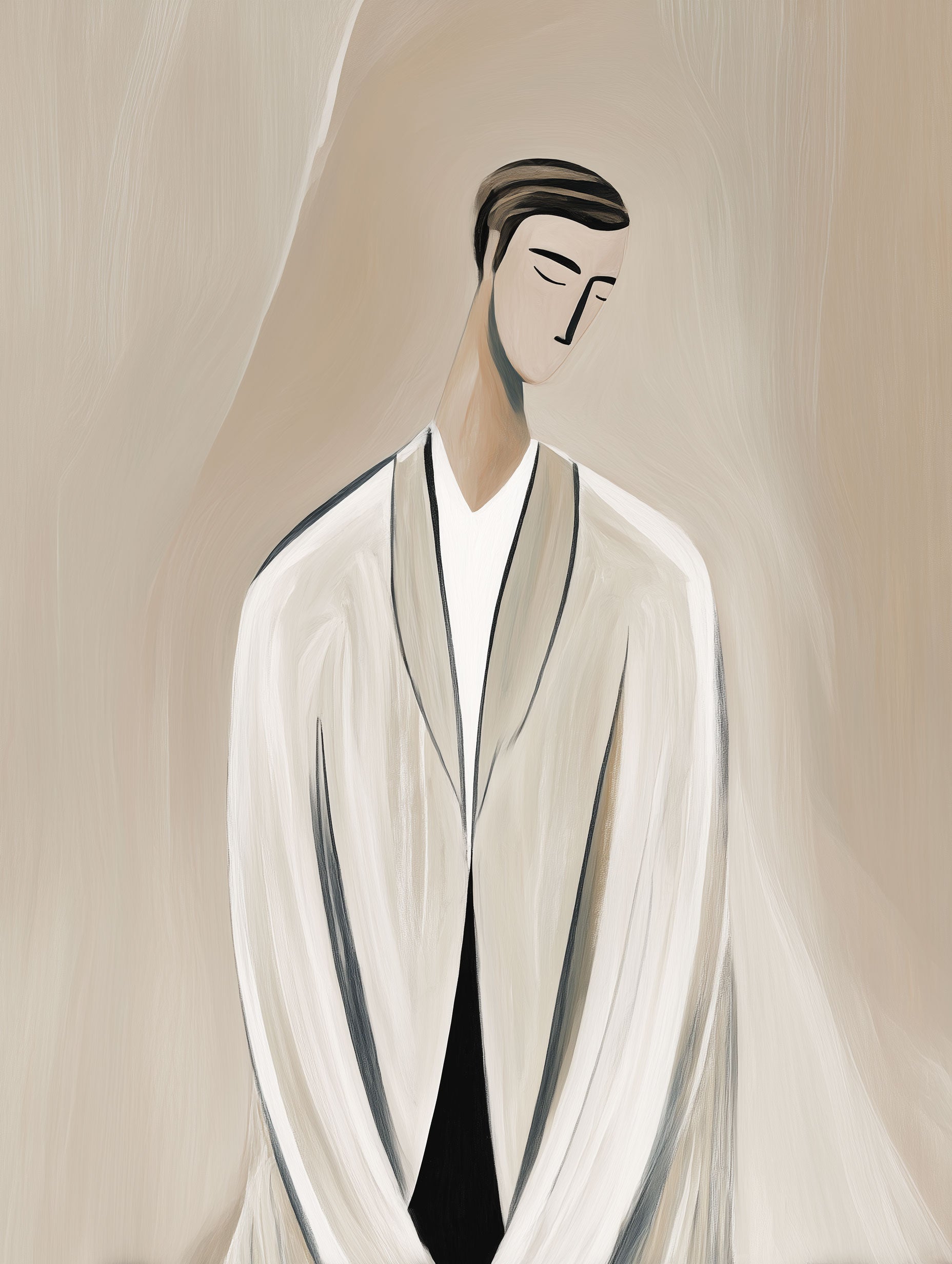 Men in a White Coat Art Print