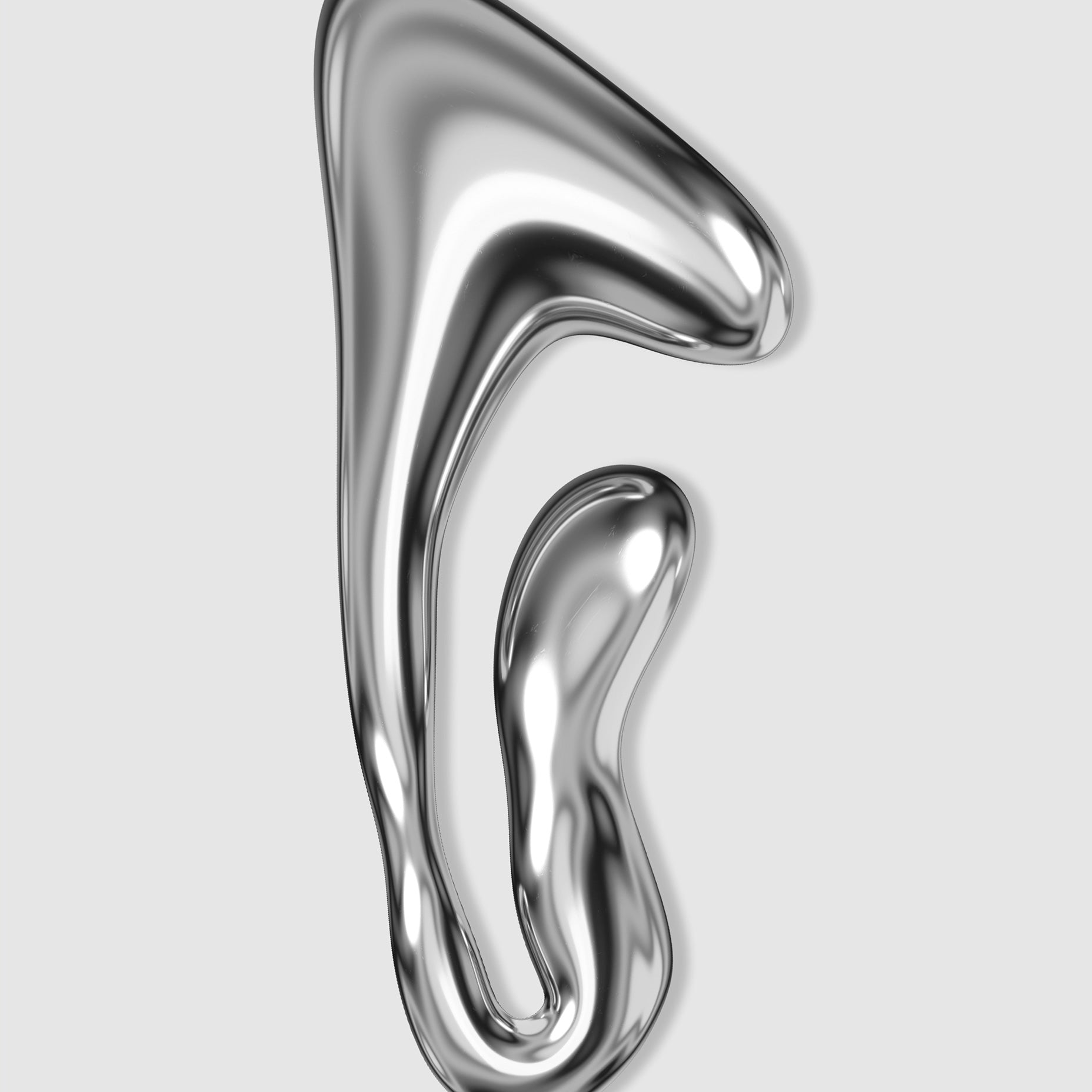 Metallic Liquid Shape Minimalist Poster