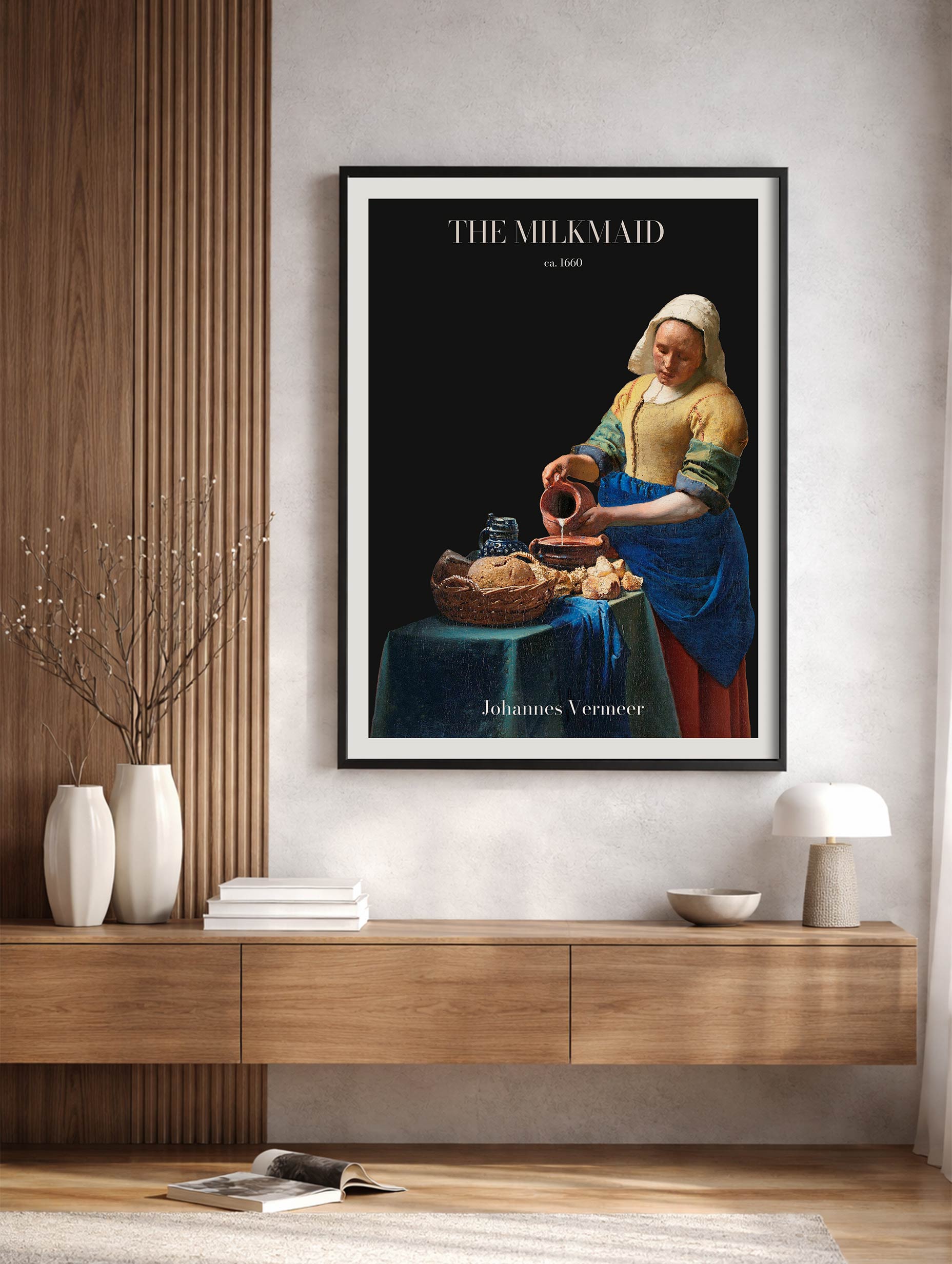 The Milkmaid Johannes Vermeer Art Mockup