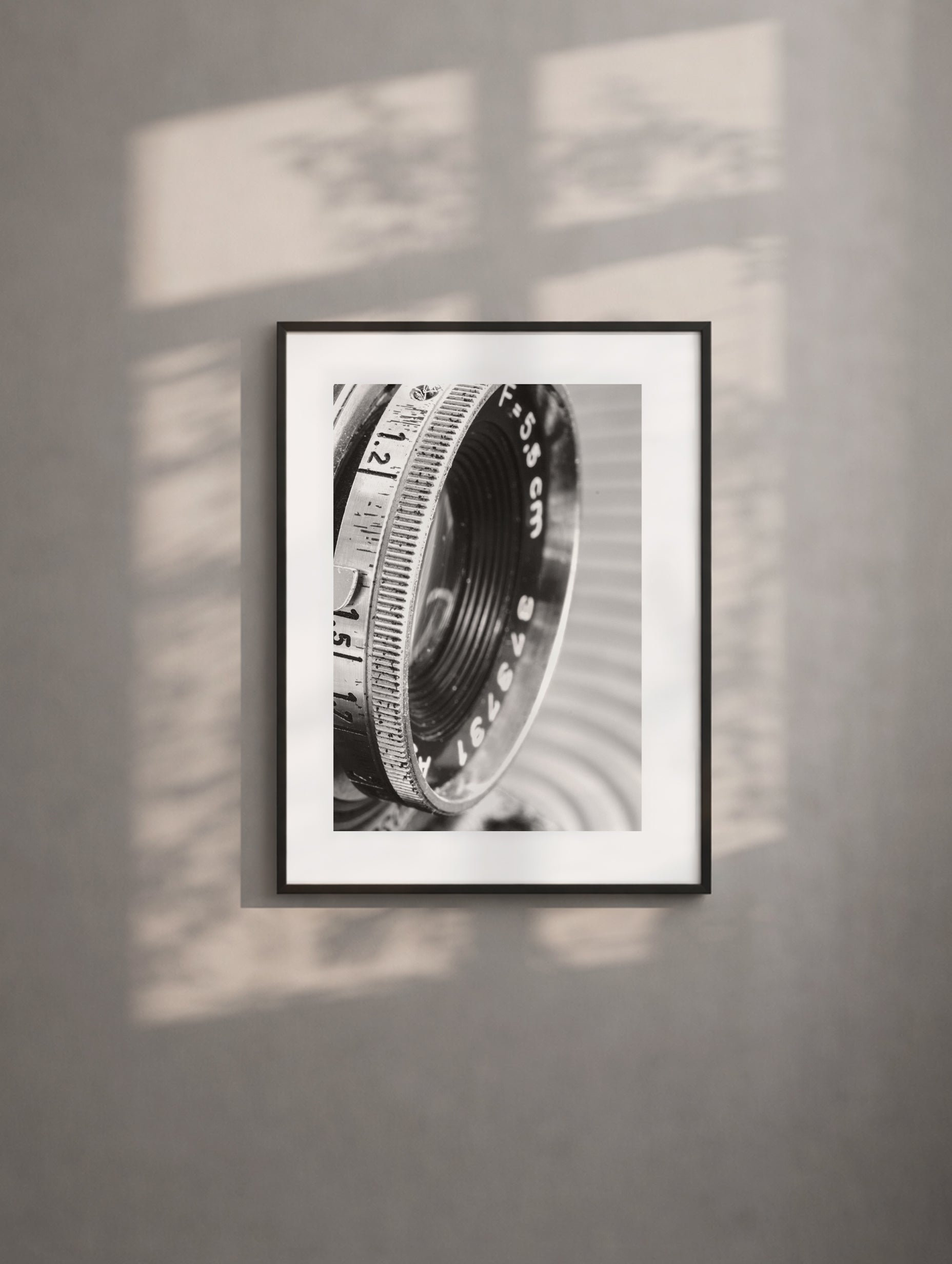 Plakat med vintage kameralinser