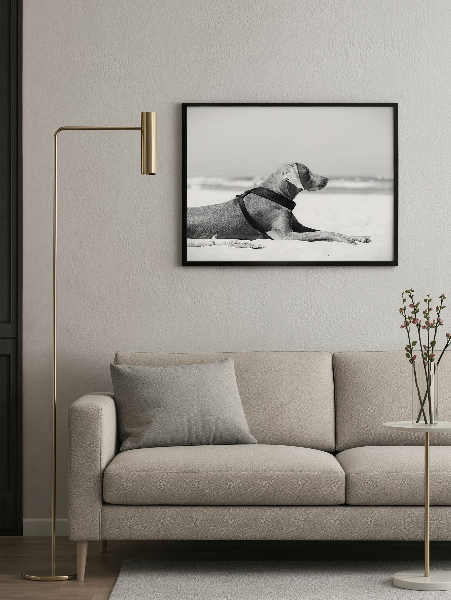 Första huset i en bosättning abstrakt konsttryck