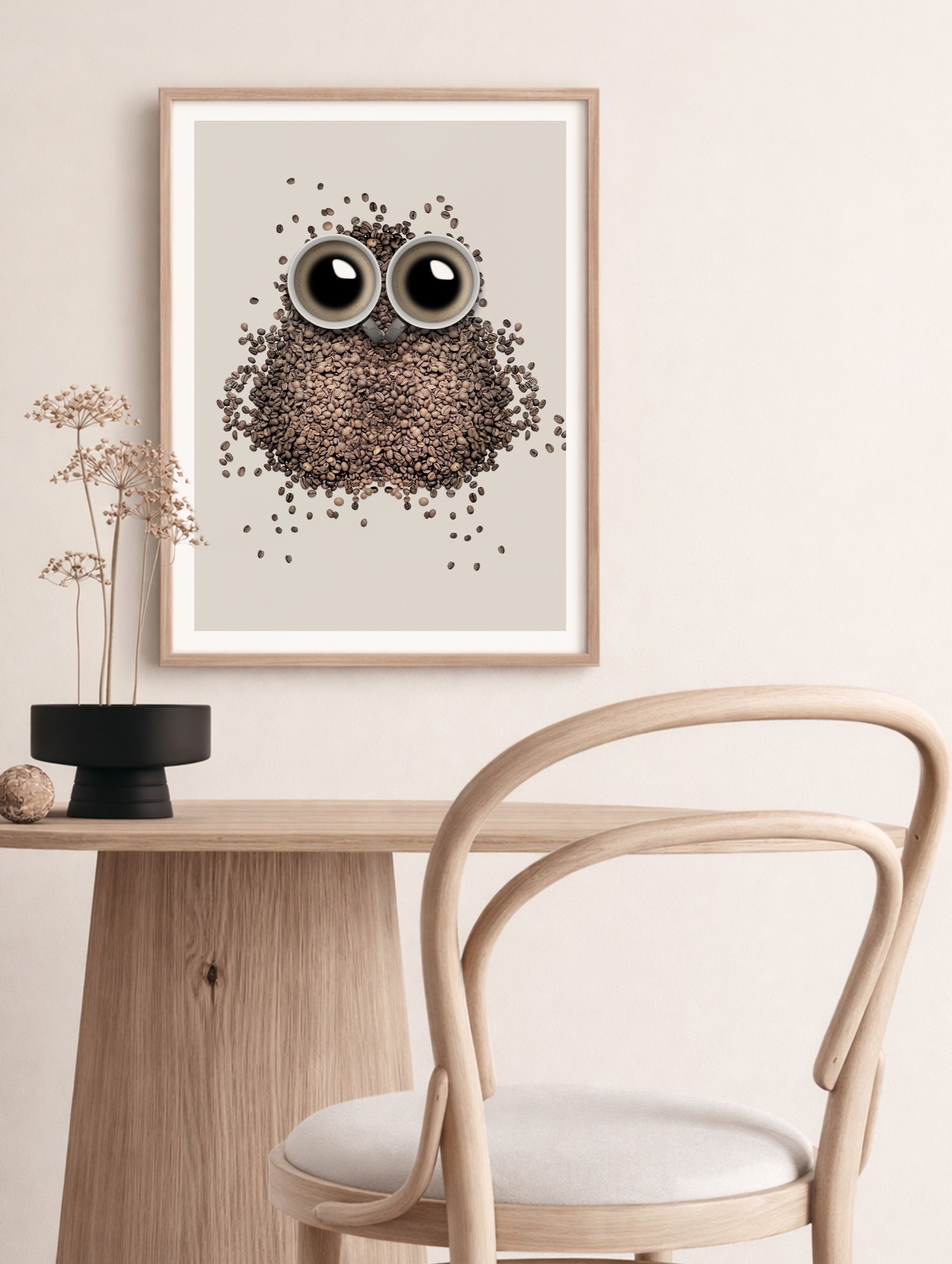 Första huset i en bosättning abstrakt konsttryck