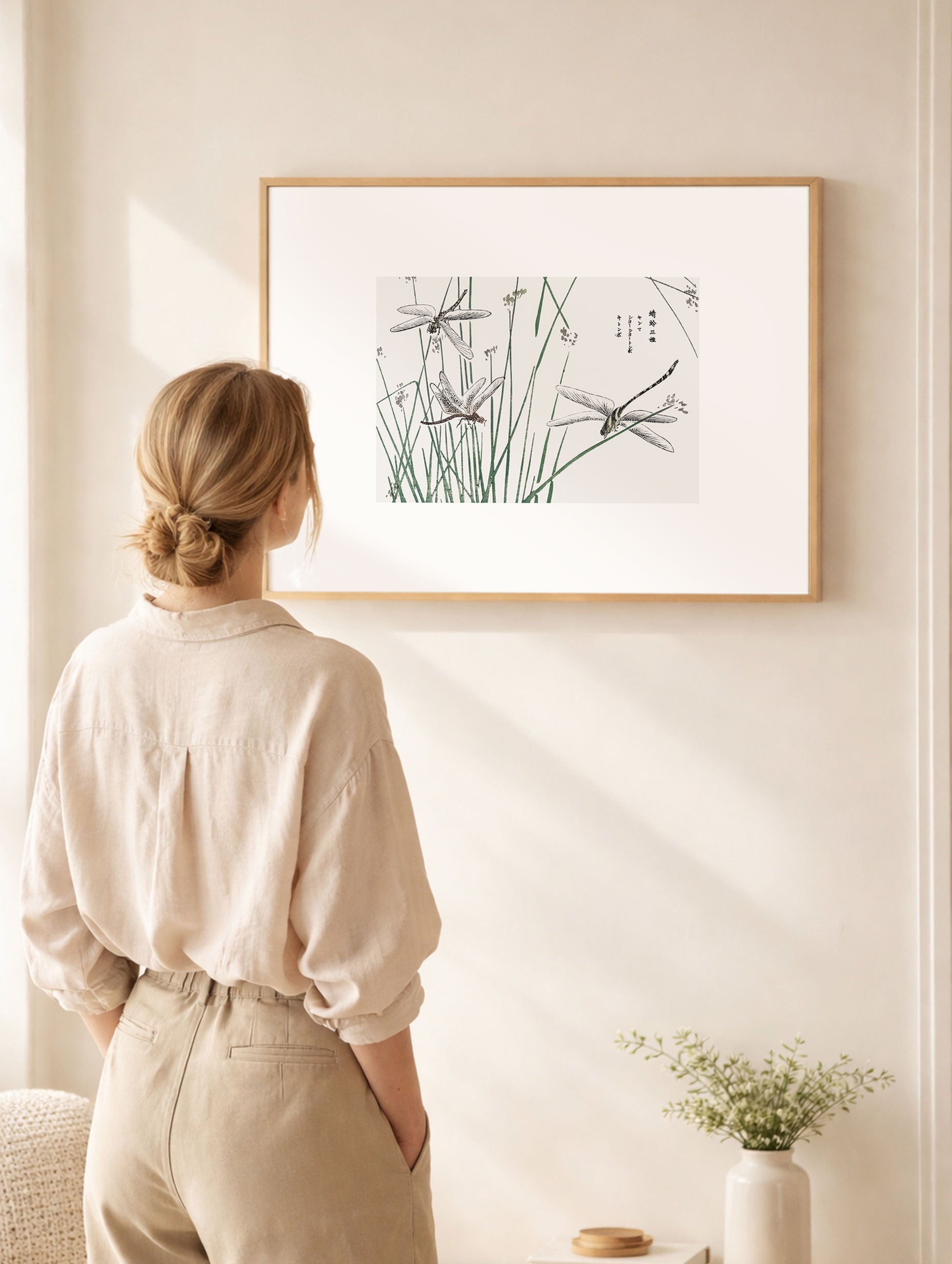 Första huset i en bosättning abstrakt konsttryck