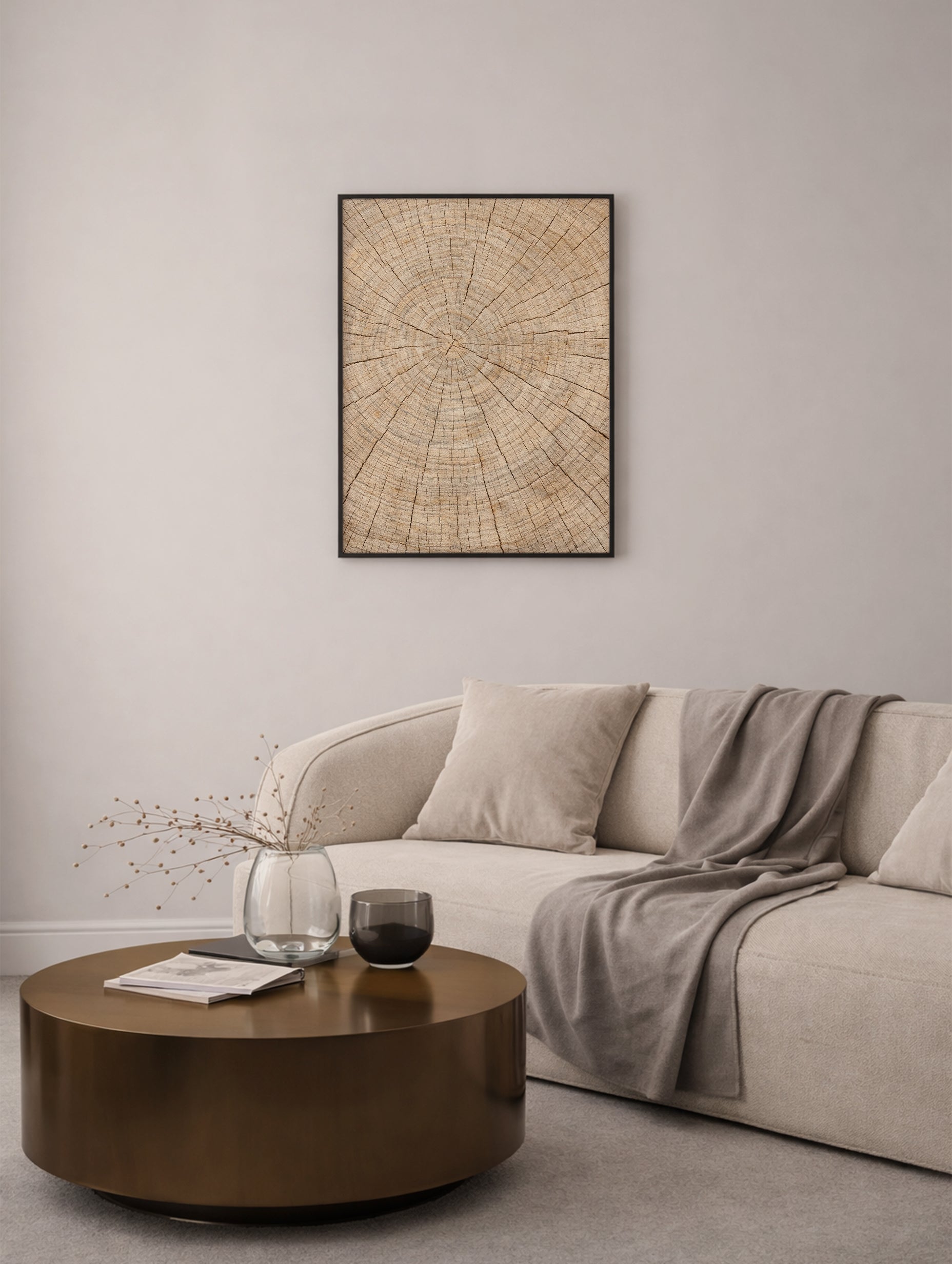 Cracked Wooden Log Botanical Poster