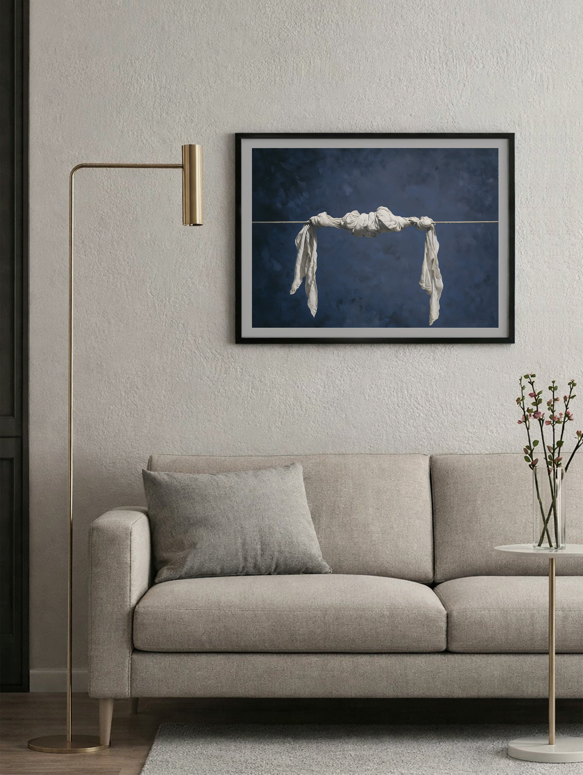 Minimalistisk plakat mellom to ender