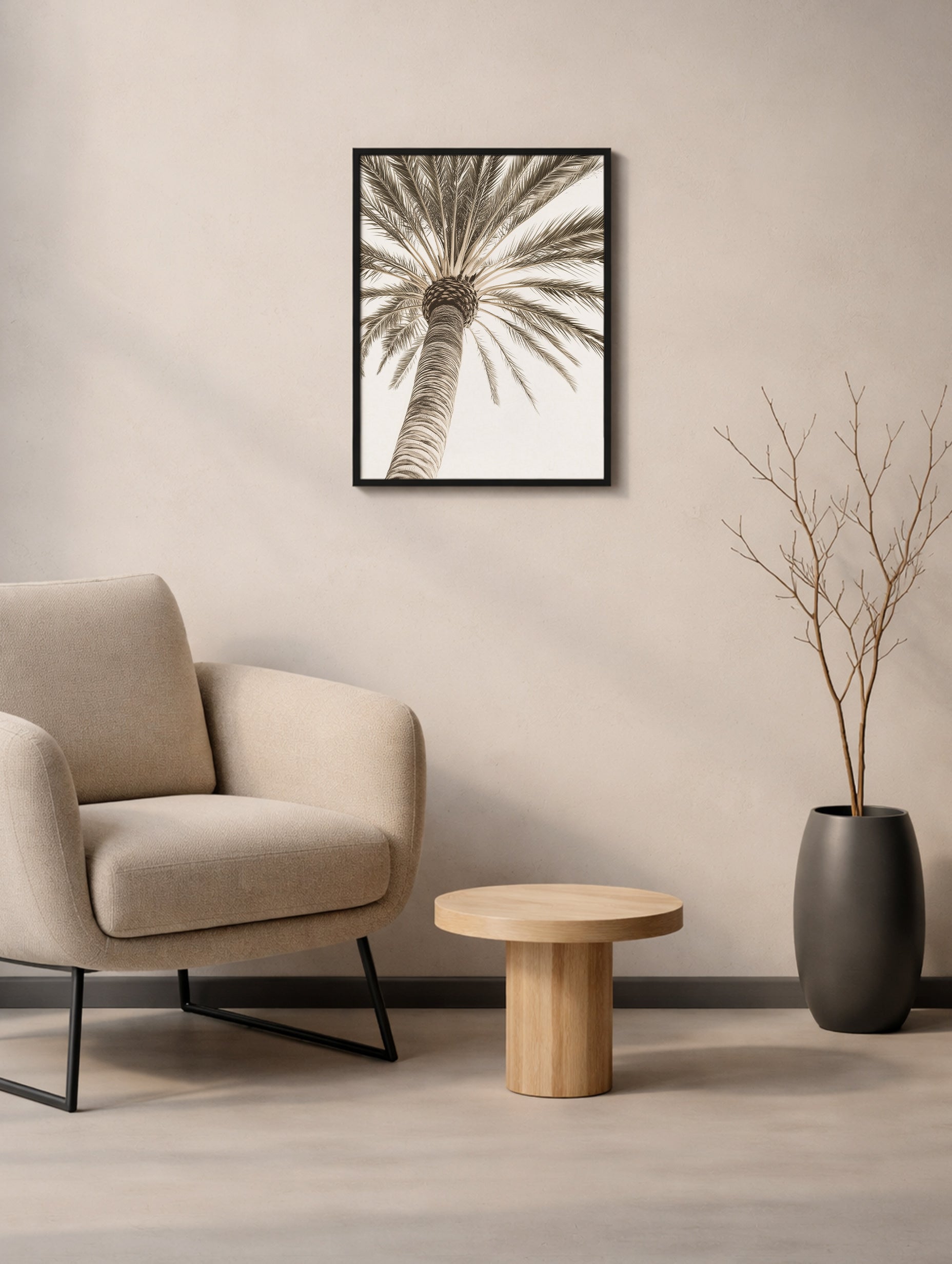 Canary Island Date Palm Botanical Poster