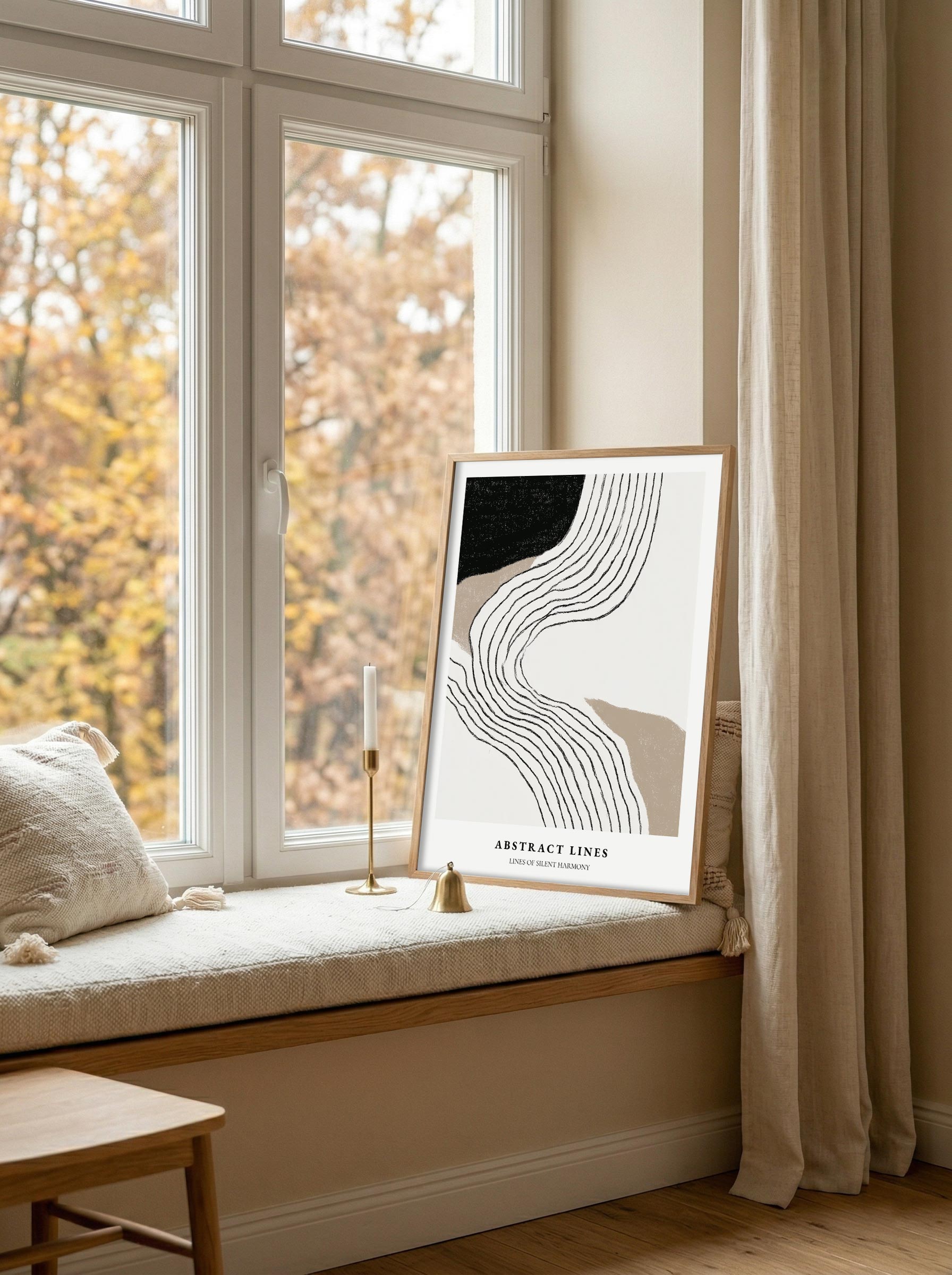 Abstract Line Poster Art Print Mockup